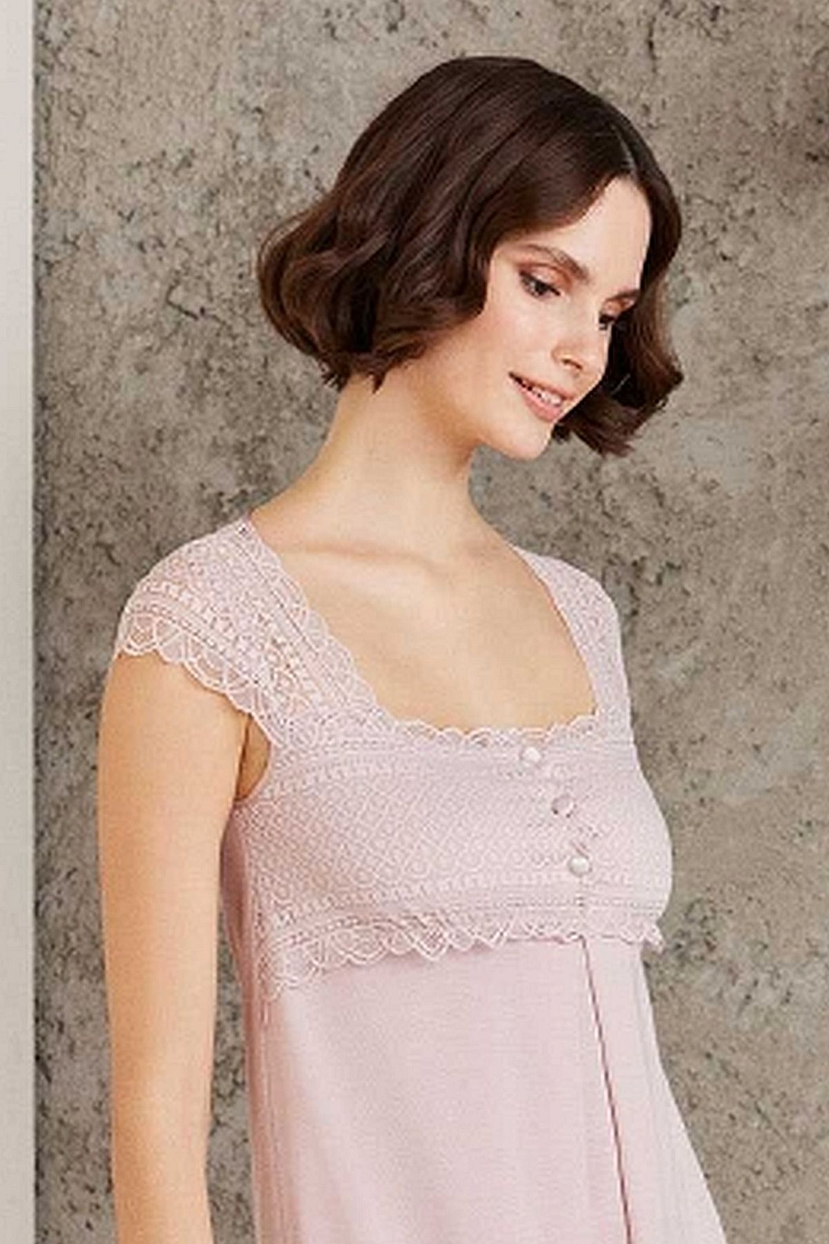 Pierre Cardin 4005 Hamile Lohusa Sabahlıklı Gecelik Takım-Pudra