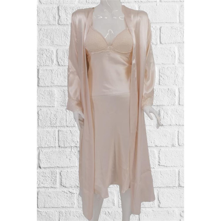 Pierre Cardin 4370 Gecelik Sabahlık Takım - İnciSaten Gecelik & Sabahlık TakımlarPierre Cardin