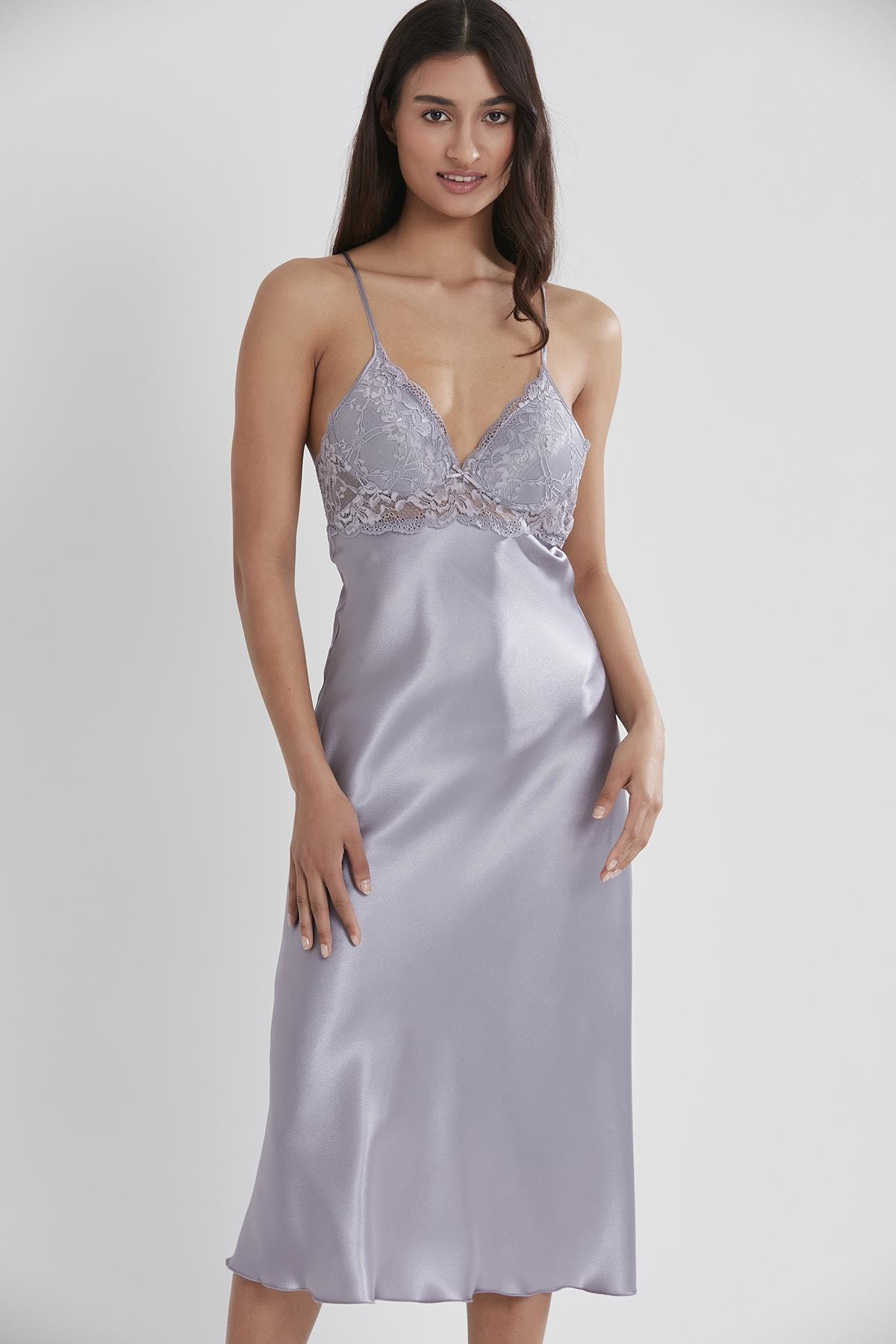 Pierre Cardin 4370 Saten Sabahlıklı Gecelik Takım - Royal