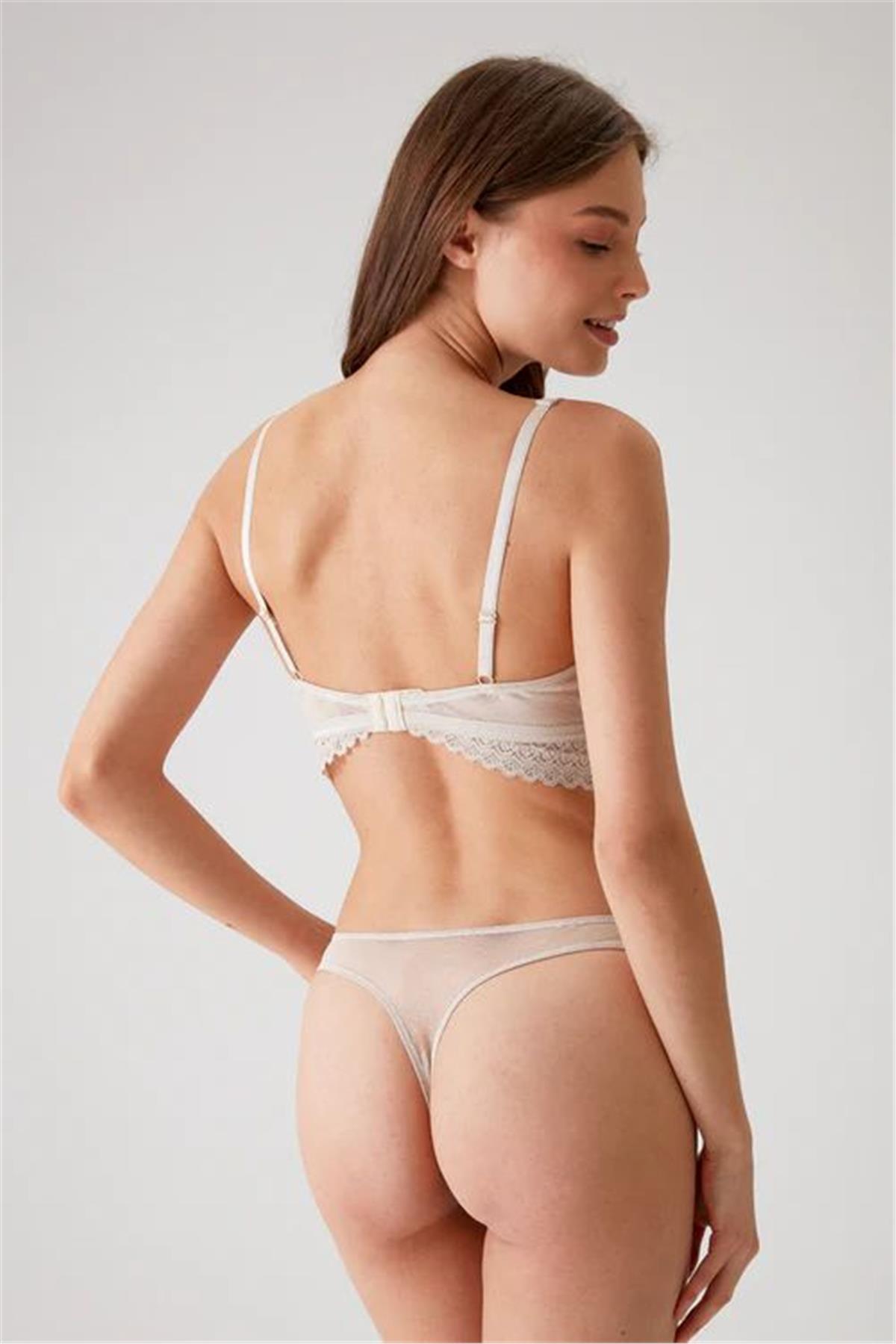Pierre Cardin 4833 Kadın Bralet Sütyen Tanga Külot Takım-Taş