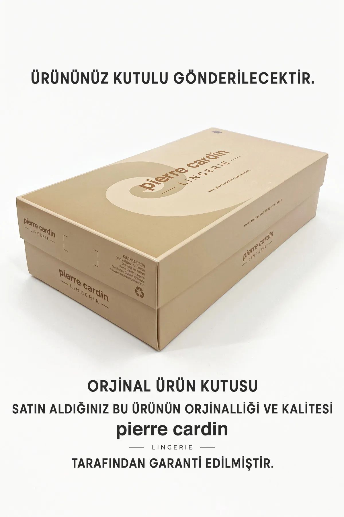 Pierre Cardin 4841 Dantelli Dolgusuz Sütyen String Takım-Ekru