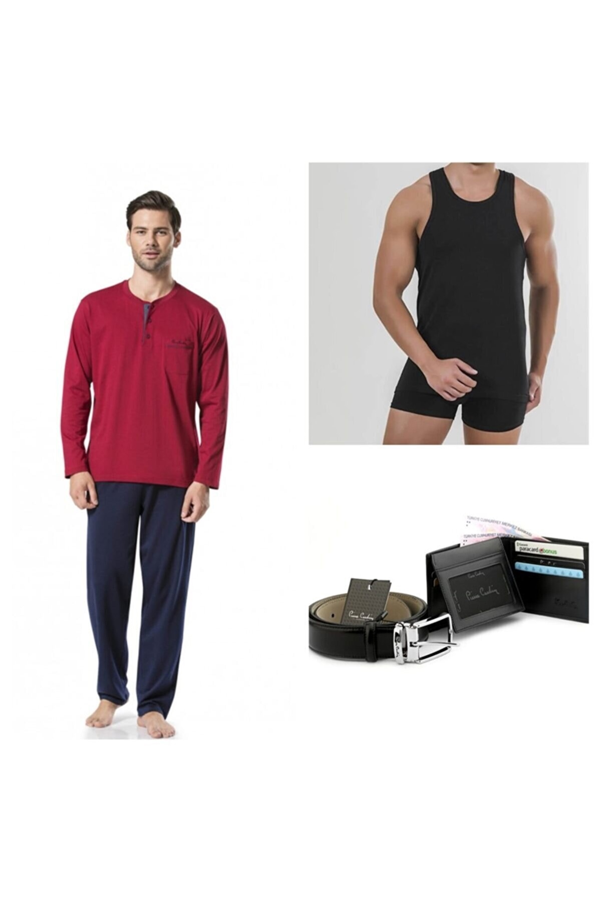Pierre Cardin 5454pc2li145 Erkek Çeyizlik Set-Bordo