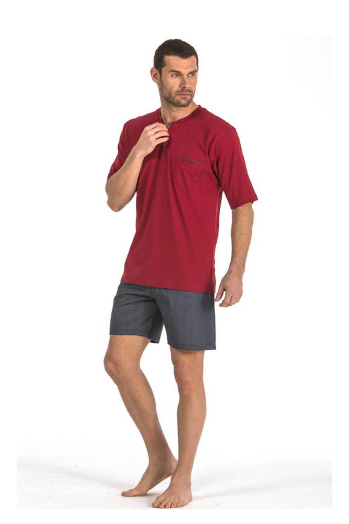 Pierre Cardin 5560 Erkek Çeyizlik Beşli Rop Pijama Takım - Lacivert