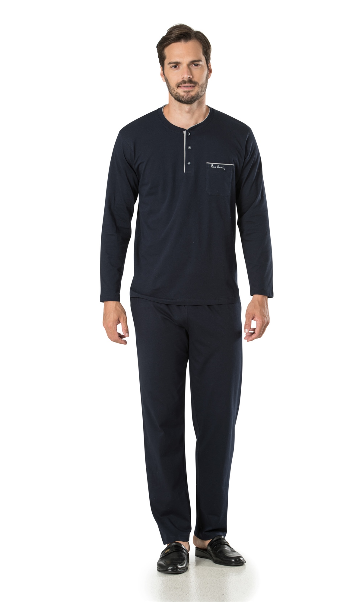 Pierre Cardin 5595 Erkek Çeyizlik 5li Rob Pijama Takım-Gri