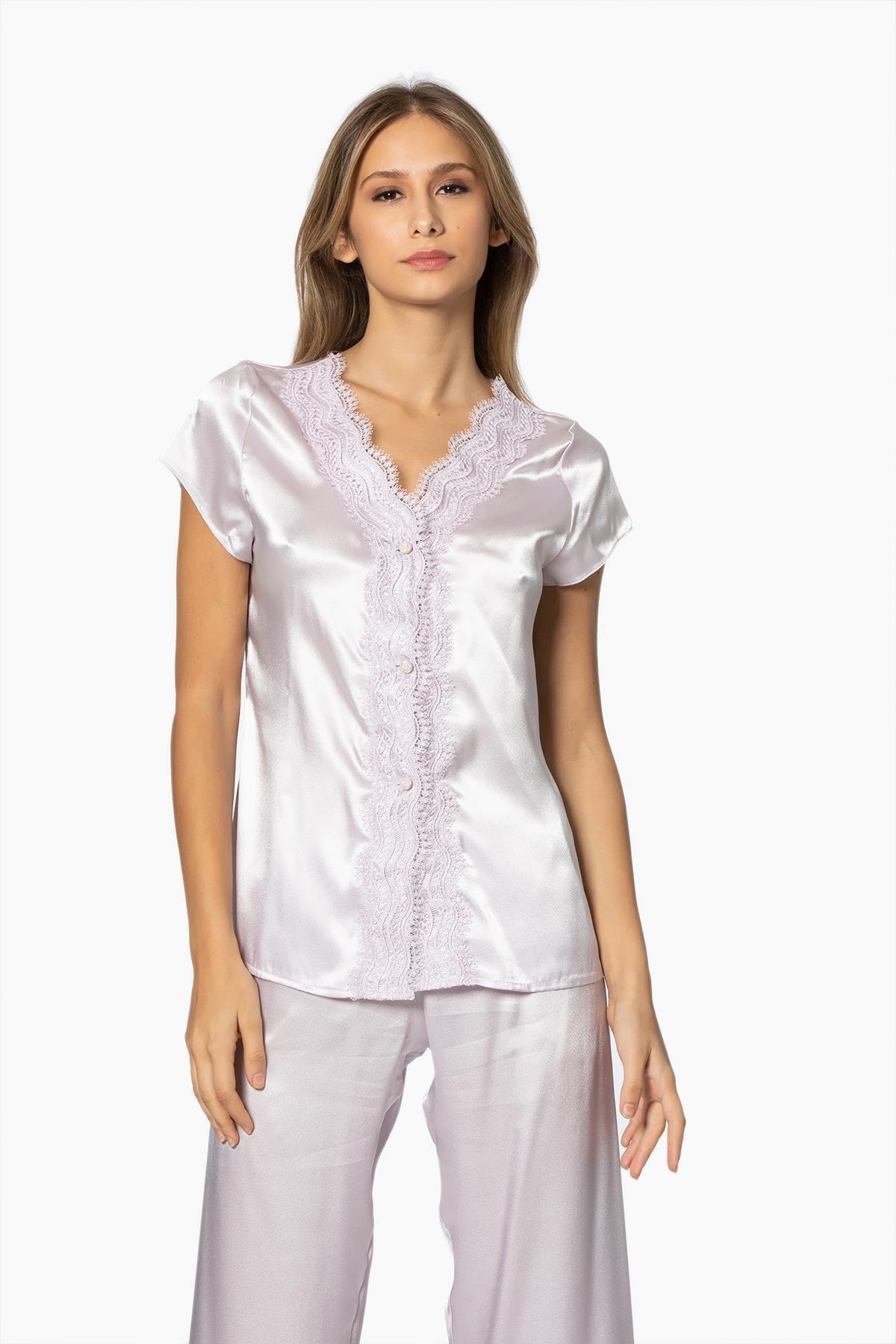 Pierre Cardin 6010 Kadın Saten Altılı Çeyiz Seti - Viola