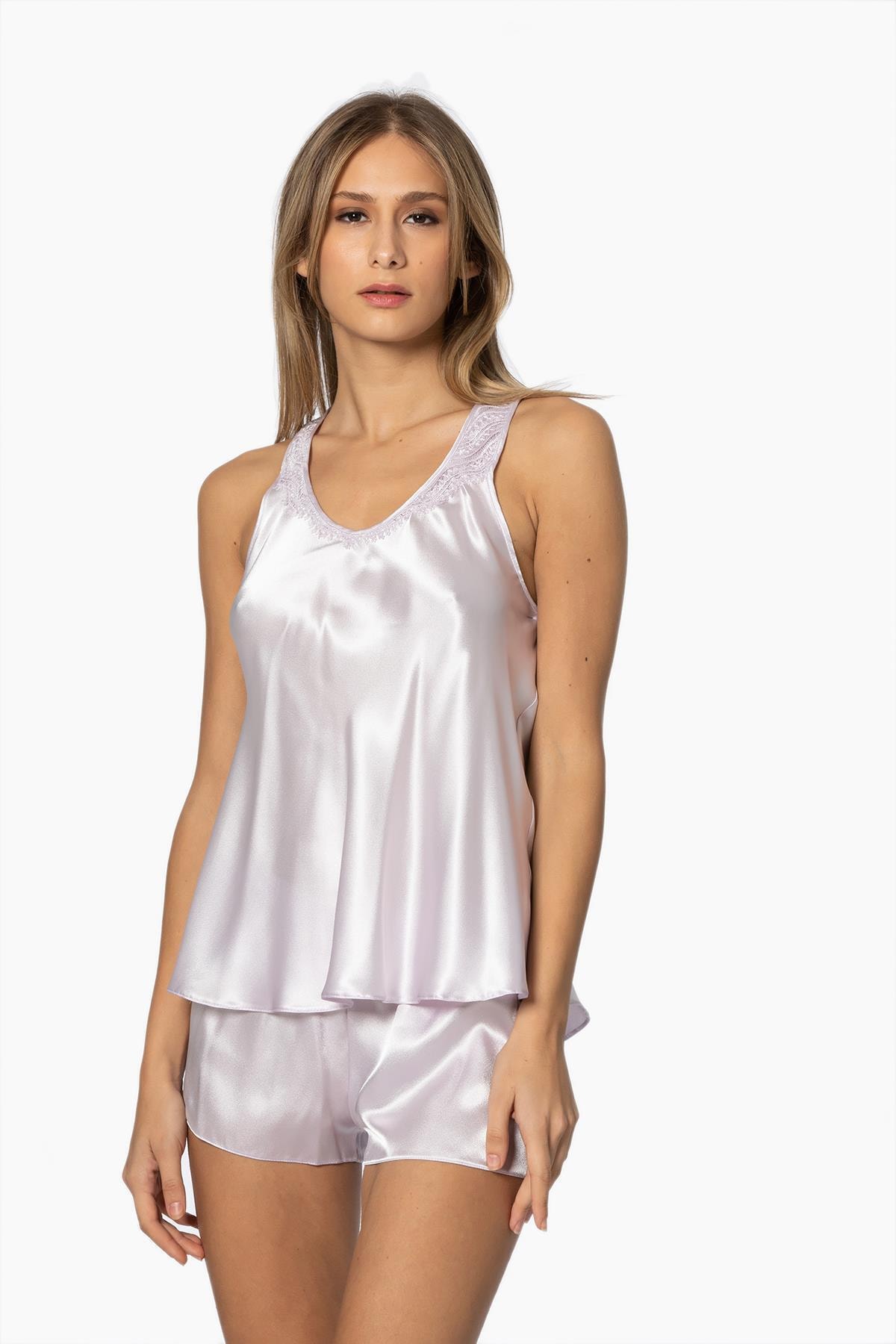 Pierre Cardin 6010 Kadın Saten Altılı Çeyiz Seti - Viola