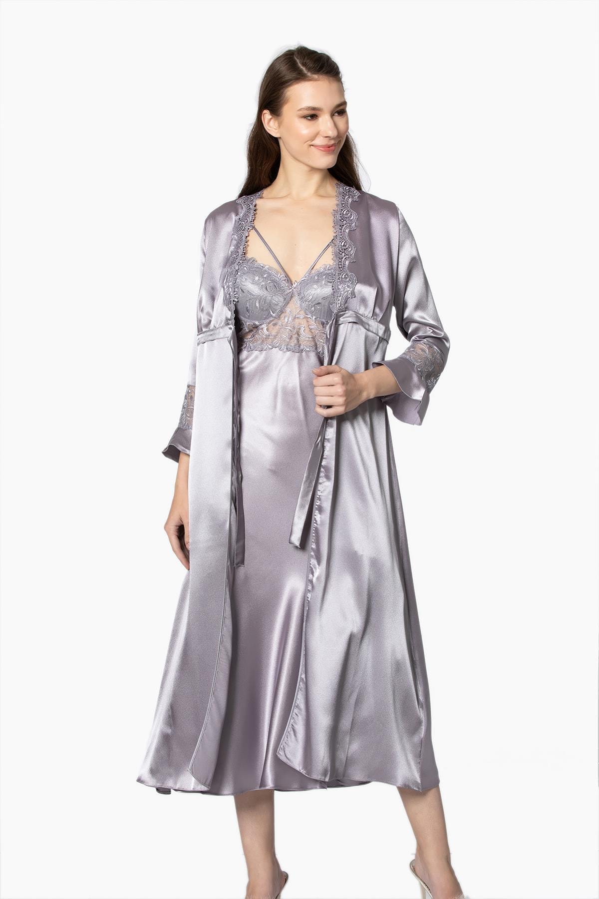 Pierre Cardin 6025 Kadın Saten Altılı Çeyiz Seti - Royal
