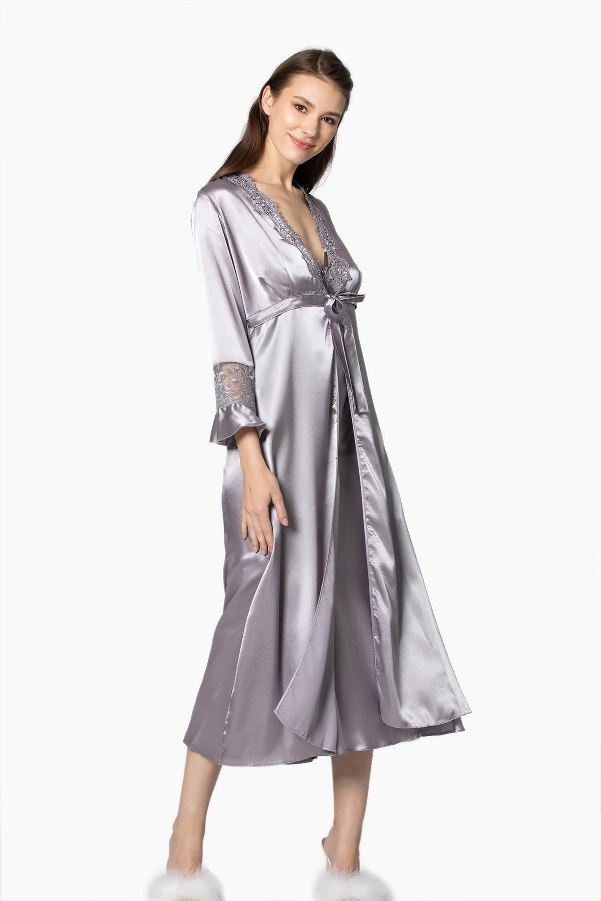 Pierre Cardin 6025 Kadın Saten Altılı Çeyiz Seti - Royal