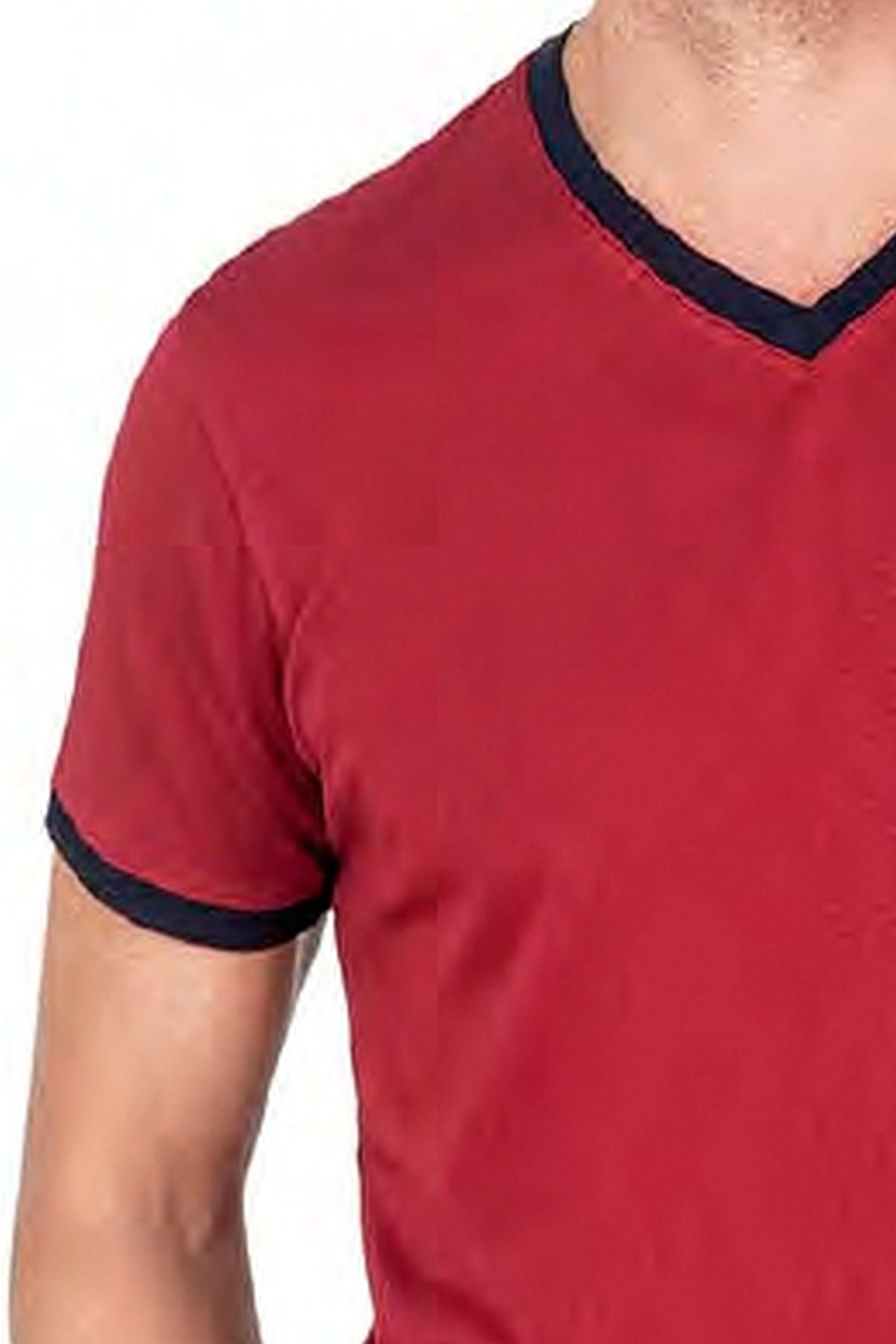 Pierre Cardin 6040 Erkek Kısa Kollu Şortlu Pijama Takım-Bordo