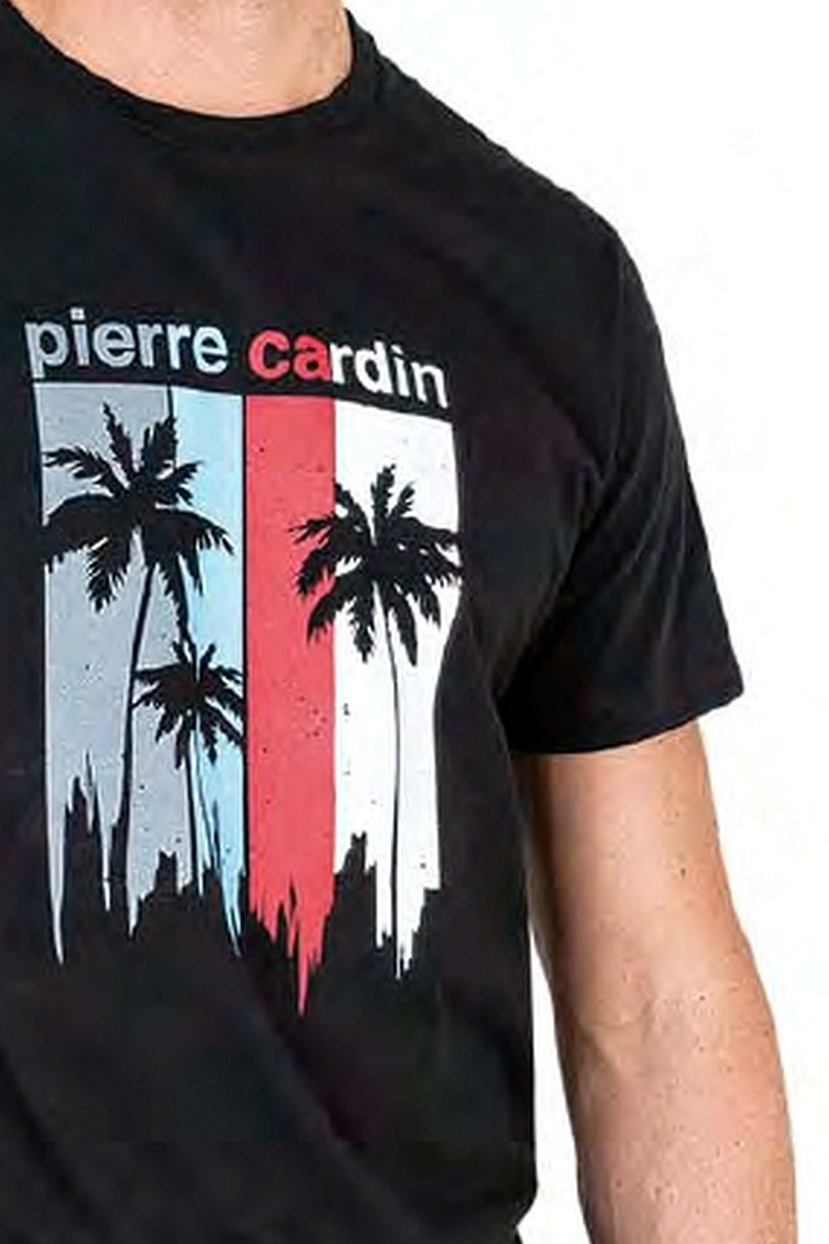 Pierre Cardin 6041 Erkek Kısa Kollu Penye Pijama Takımı-Siyah