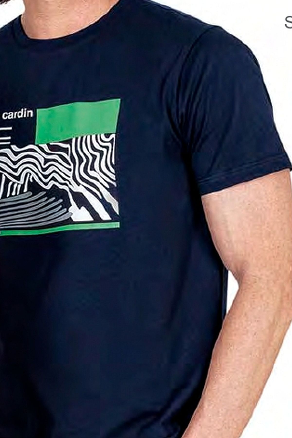Pierre Cardin 6044 Erkek Kısa Kollu Penye Pijama Takımı-Lacivert