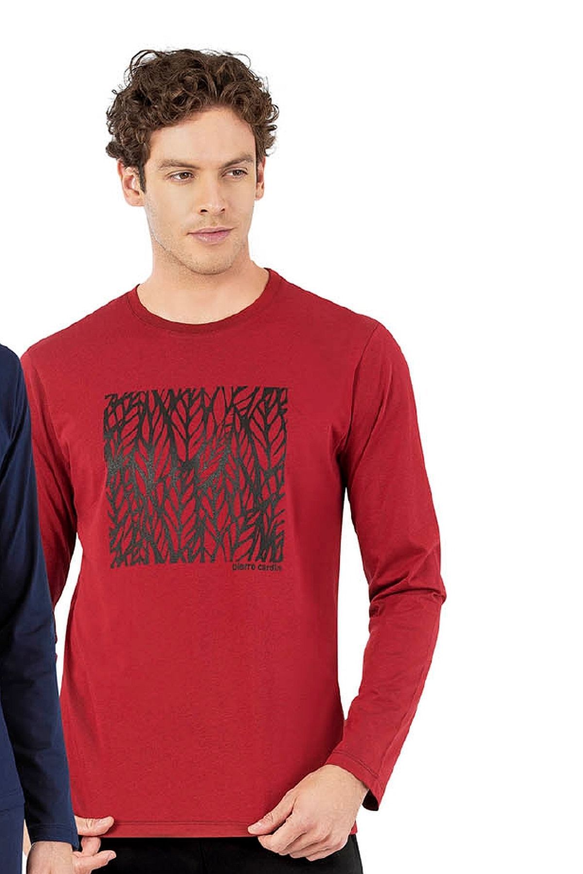 Pierre Cardin 6066 Erkek Uzun Kollu Bisiklet Yaka Pijama Takımı-Bordo
