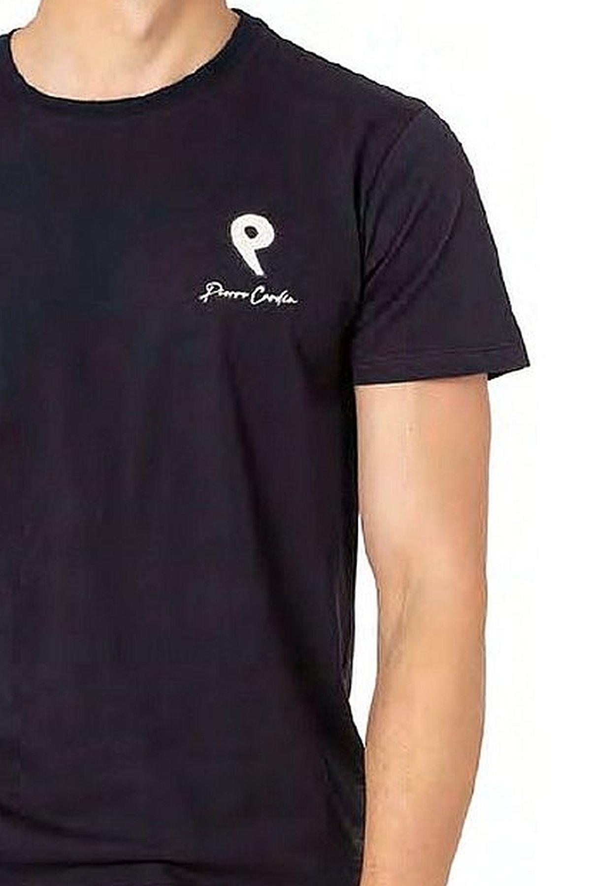 Pierre Cardin 6078 Erkek Kısa Kollu Bisiklet Yaka Pijama Takım-Lacivert