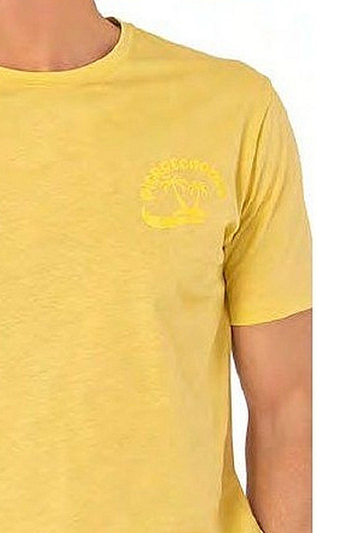 Pierre Cardin 6079 Erkek Kısa Kollu Bisiklet Yaka Pijama Takım-Sarı