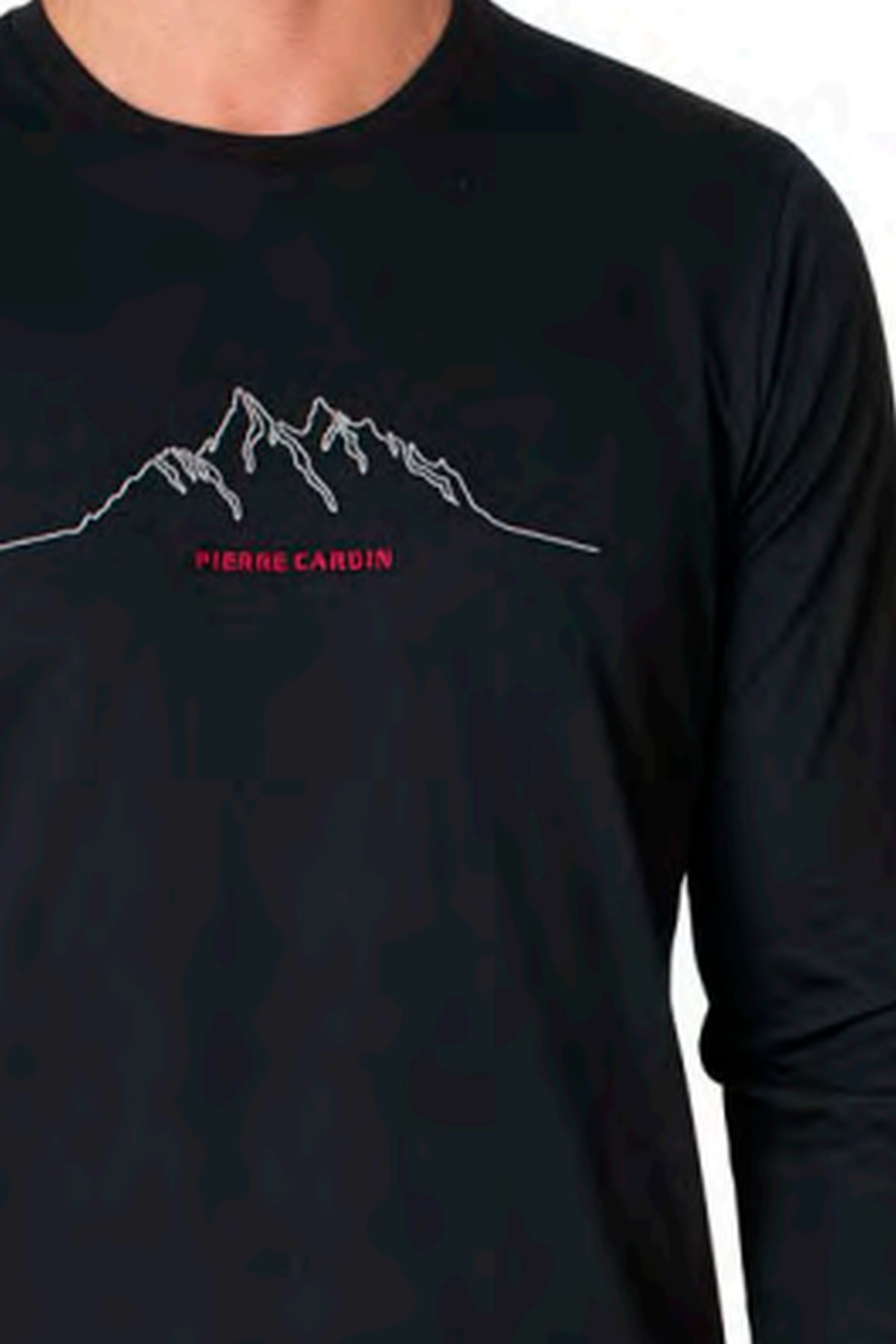 Pierre Cardin 6101 Erkek Uzun Kollu Bisiklet Yaka Pijama Takımı-Siyah