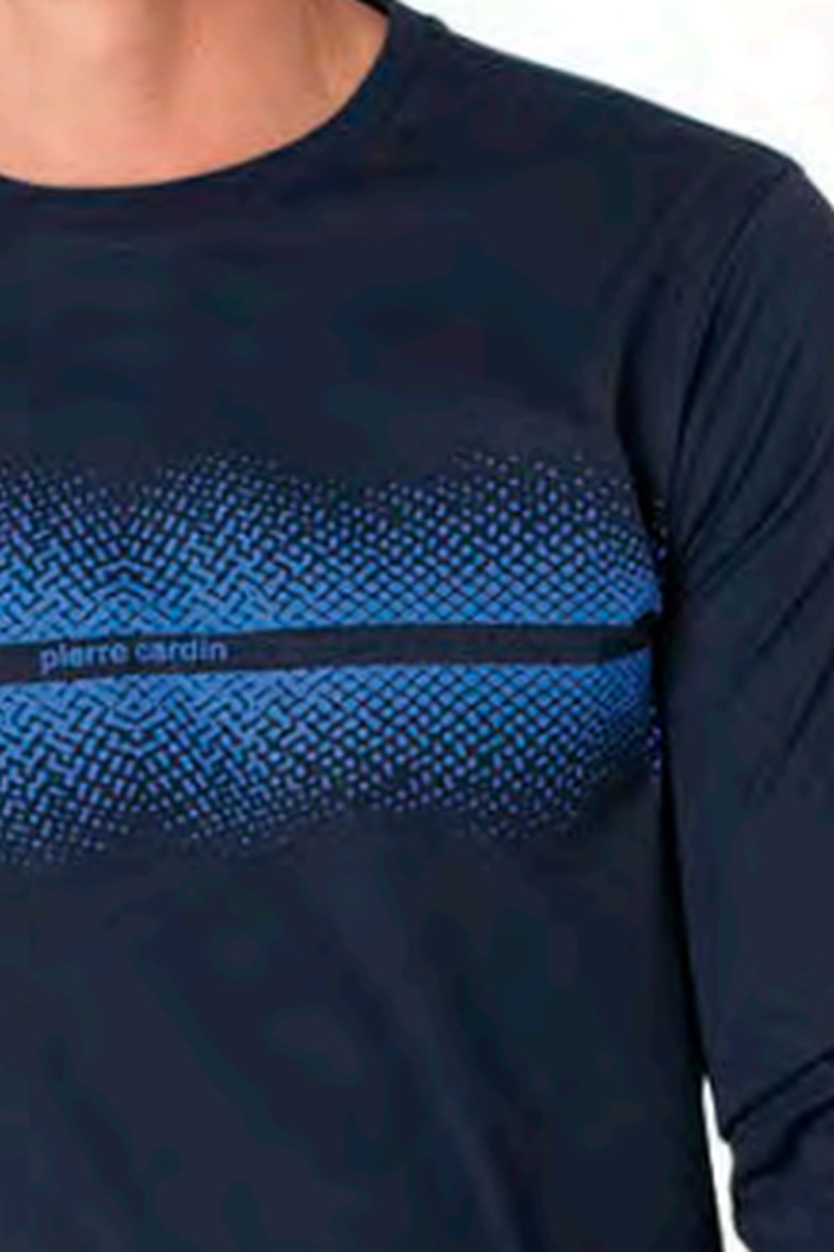 Pierre Cardin 6102 Erkek Uzun Kollu Bisiklet Yaka Pijama Takımı-Lacivert