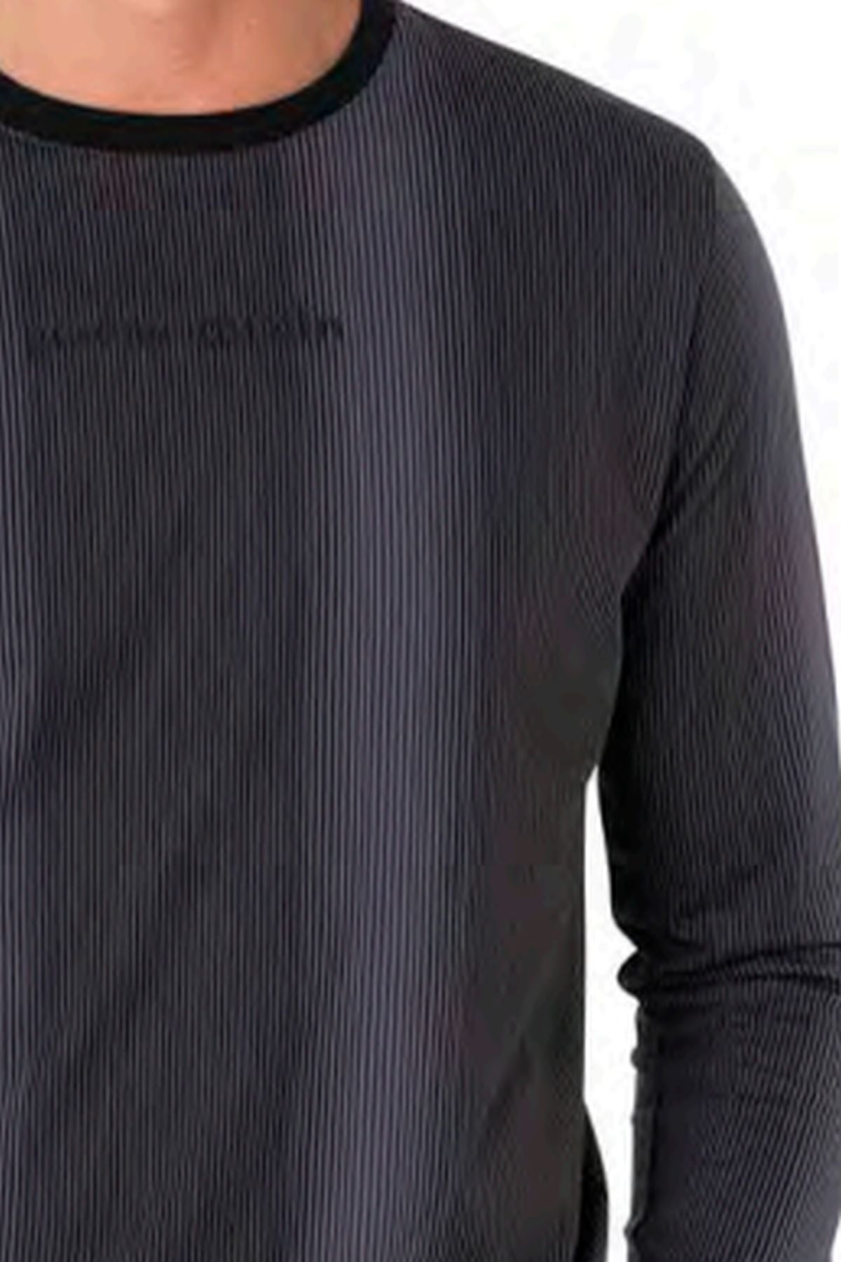 Pierre Cardin 6105 Erkek Uzun Kollu Bisiklet Yaka Pijama Takımı-Siyah