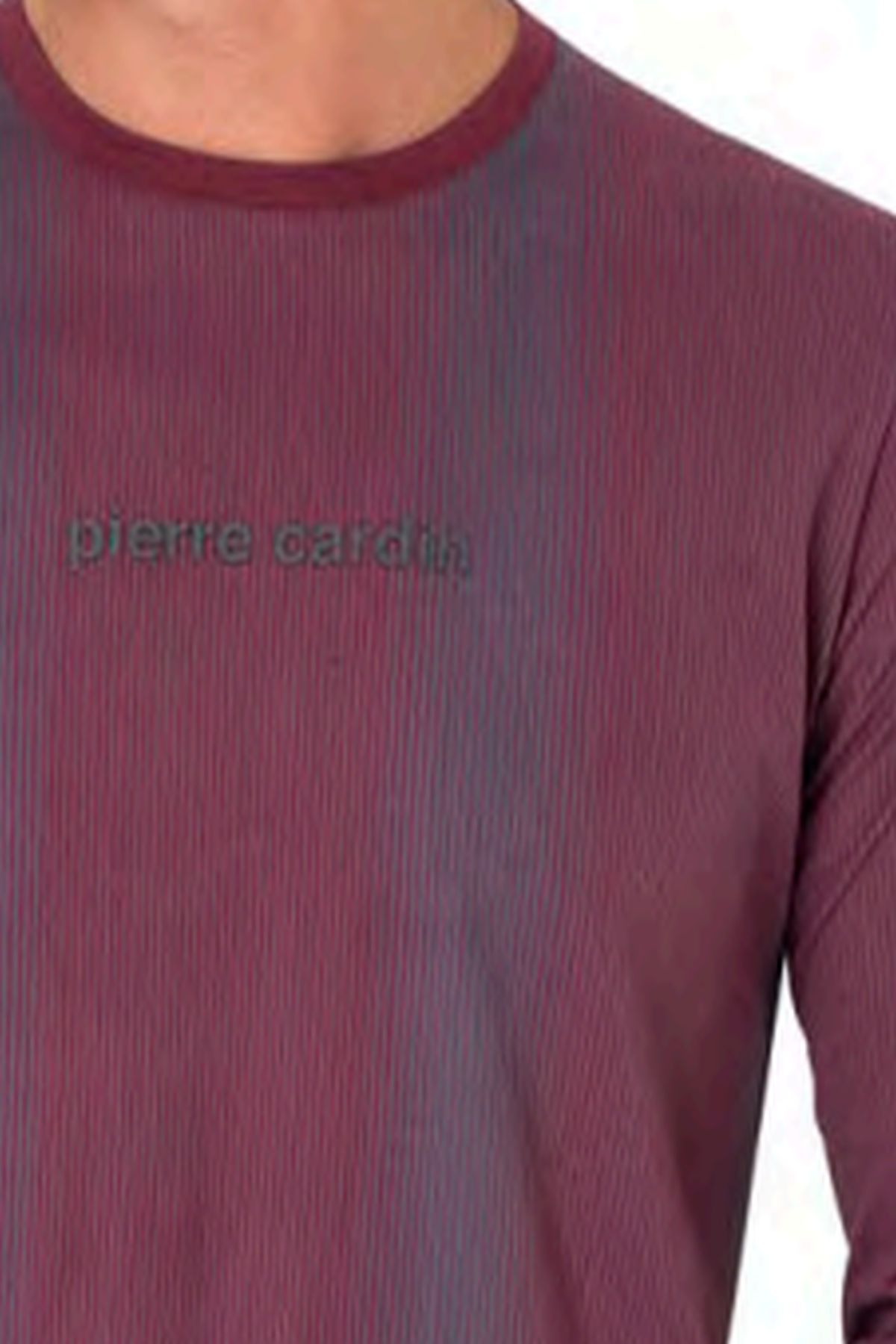Pierre Cardin 6105 Erkek Uzun Kollu Bisiklet Yaka Pijama Takımı-Bordo