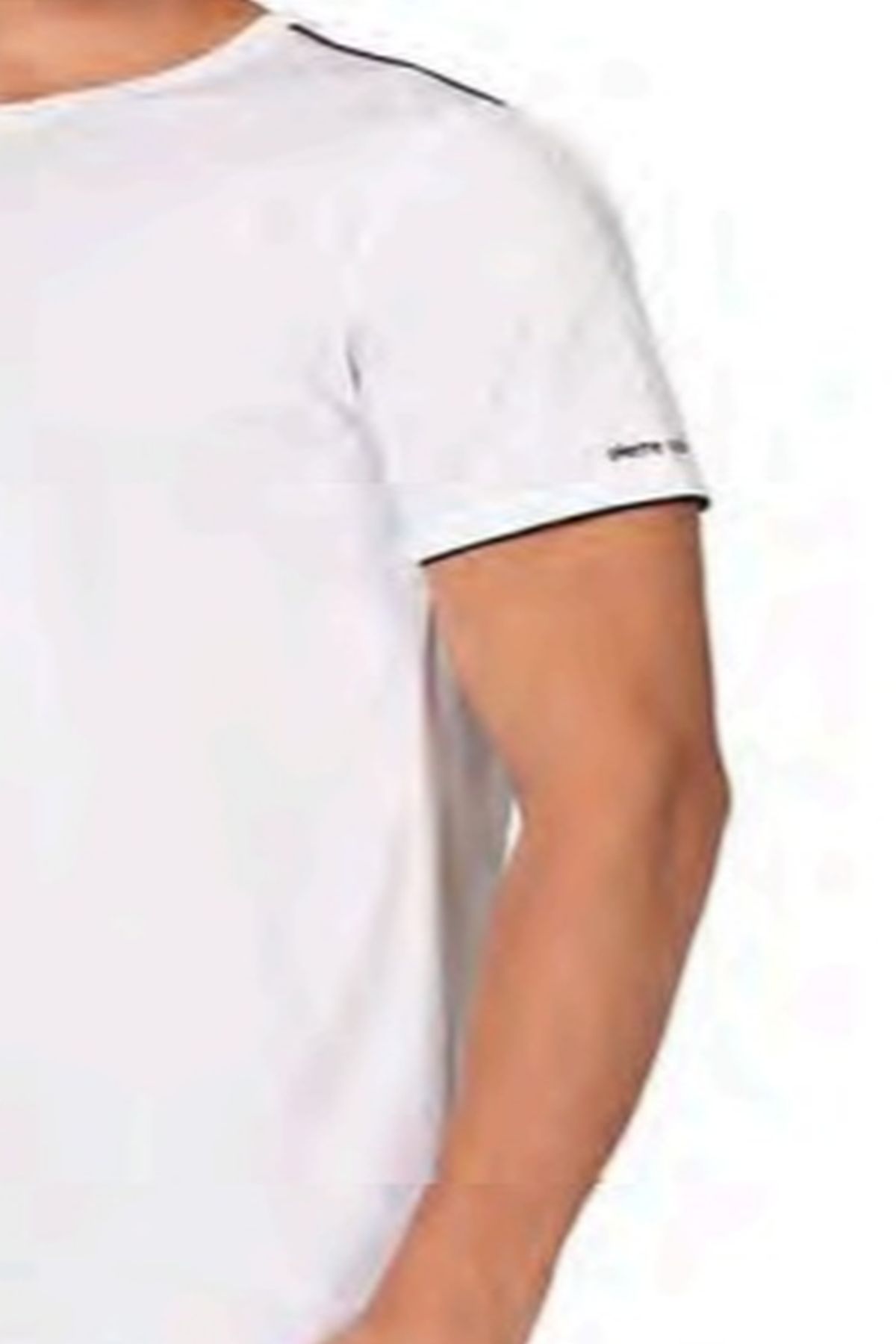 Pierre Cardin 6122 Erkek Kısa Kollu Bisiklet Yaka Pijama Takımı-Beyaz