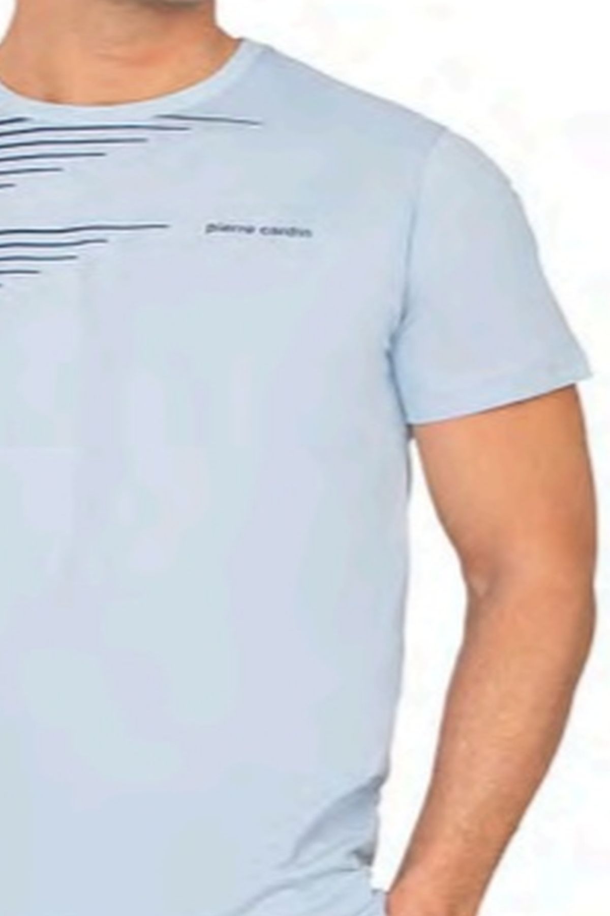 Pierre Cardin 6123 Erkek Kısa Kollu Bisiklet Yaka Pijama Takımı-Mavi