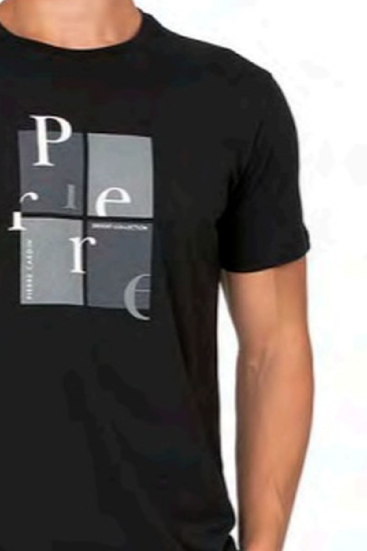 Pierre Cardin 6126 Erkek Kısa Kollu Bisiklet Yaka Pijama Takımı-Siyah
