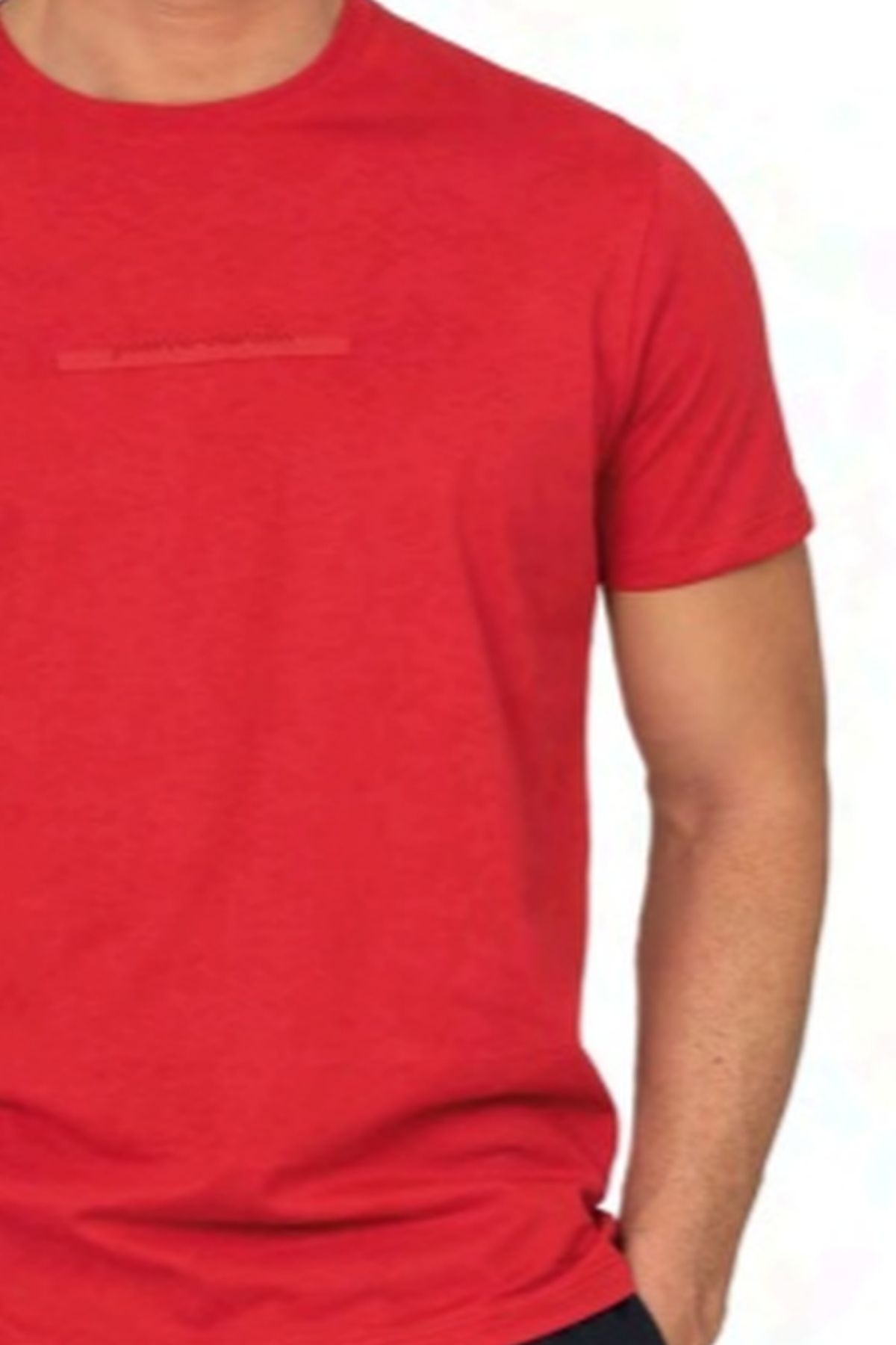 Pierre Cardin 6135 Erkek Kısa Kollu Bisiklet Yaka Pijama Takımı-Kırmızı