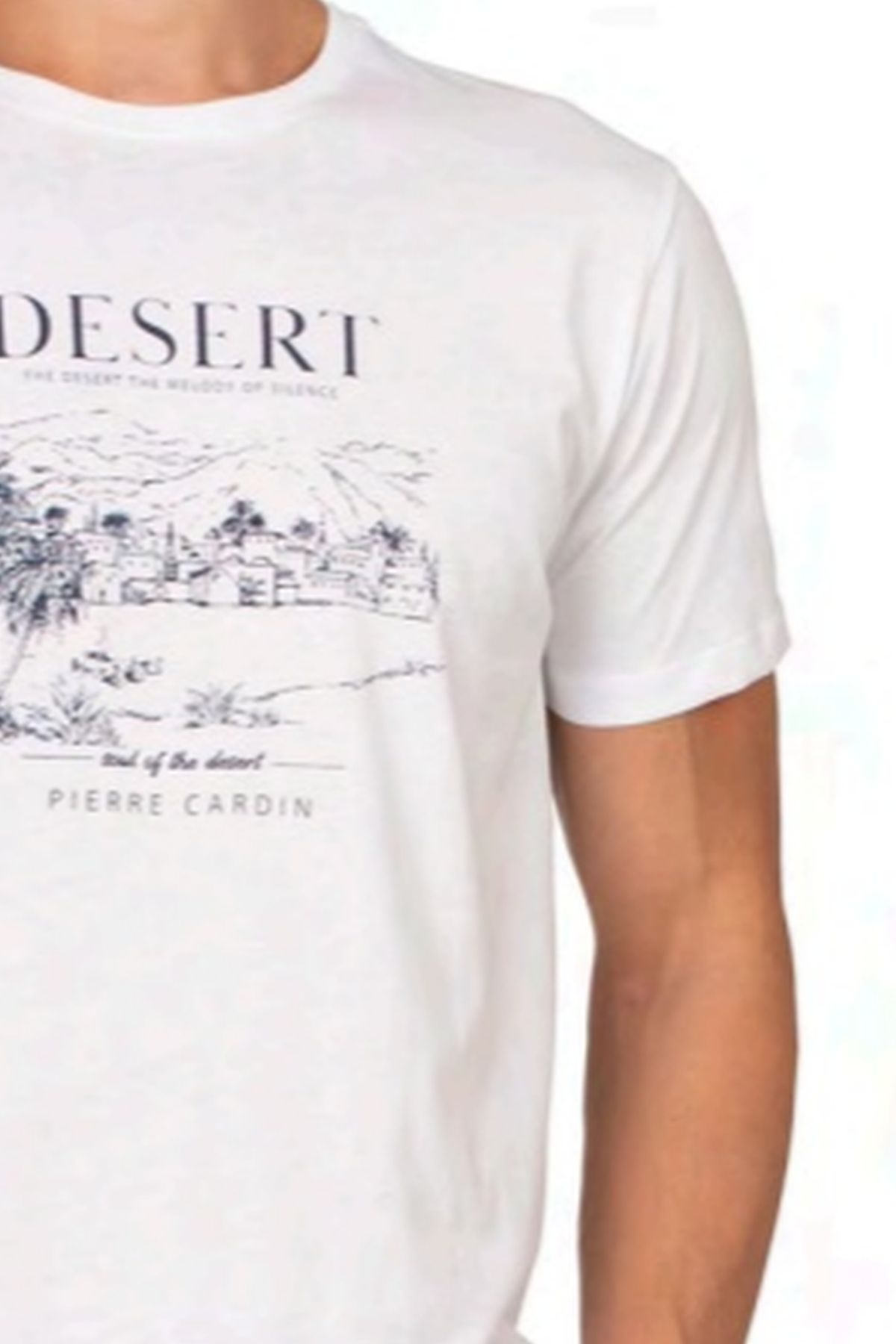 Pierre Cardin 6138 Erkek Kısa Kollu Bisiklet Yaka Pijama Takımı-Beyaz