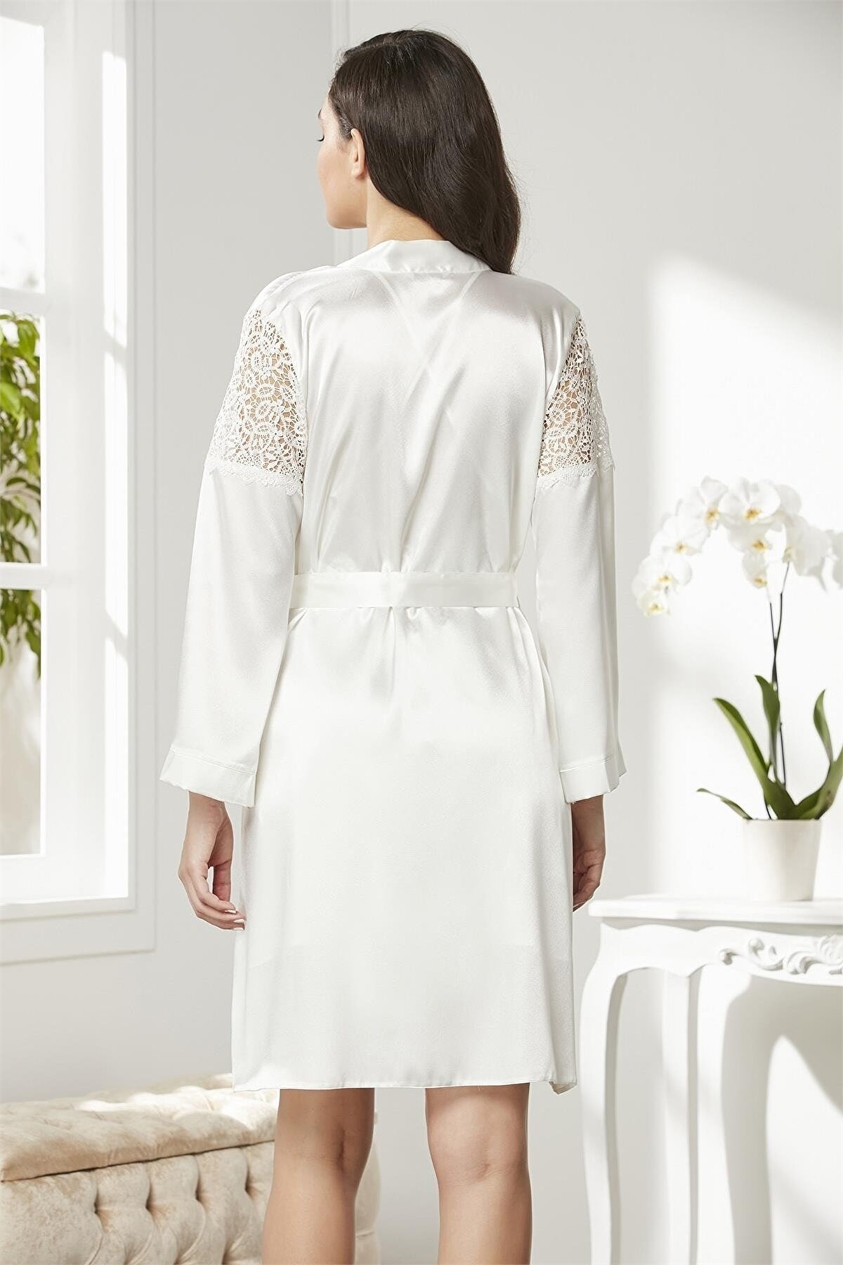 Pierre Cardin 6955 Kadın Saten Dantelli 6lı ÇeyizlikTakım-Ekru