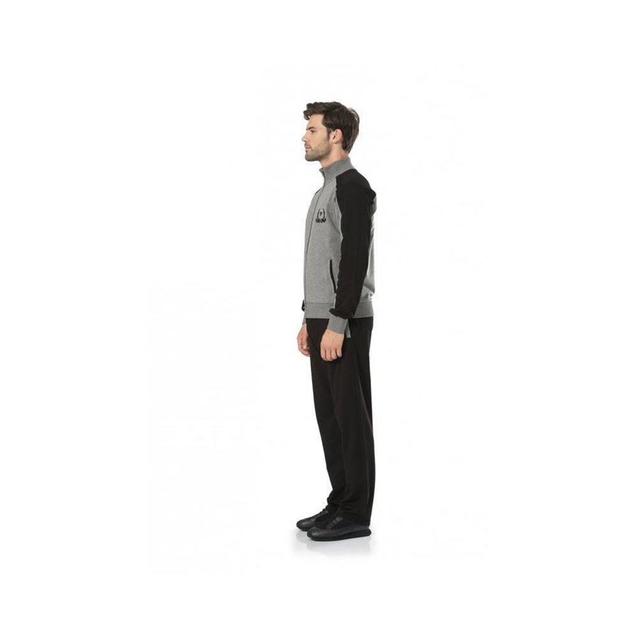 Pierre Cardin 7045 Uzun Kollu Erkek Eşofman Takımı - Gri Melanj