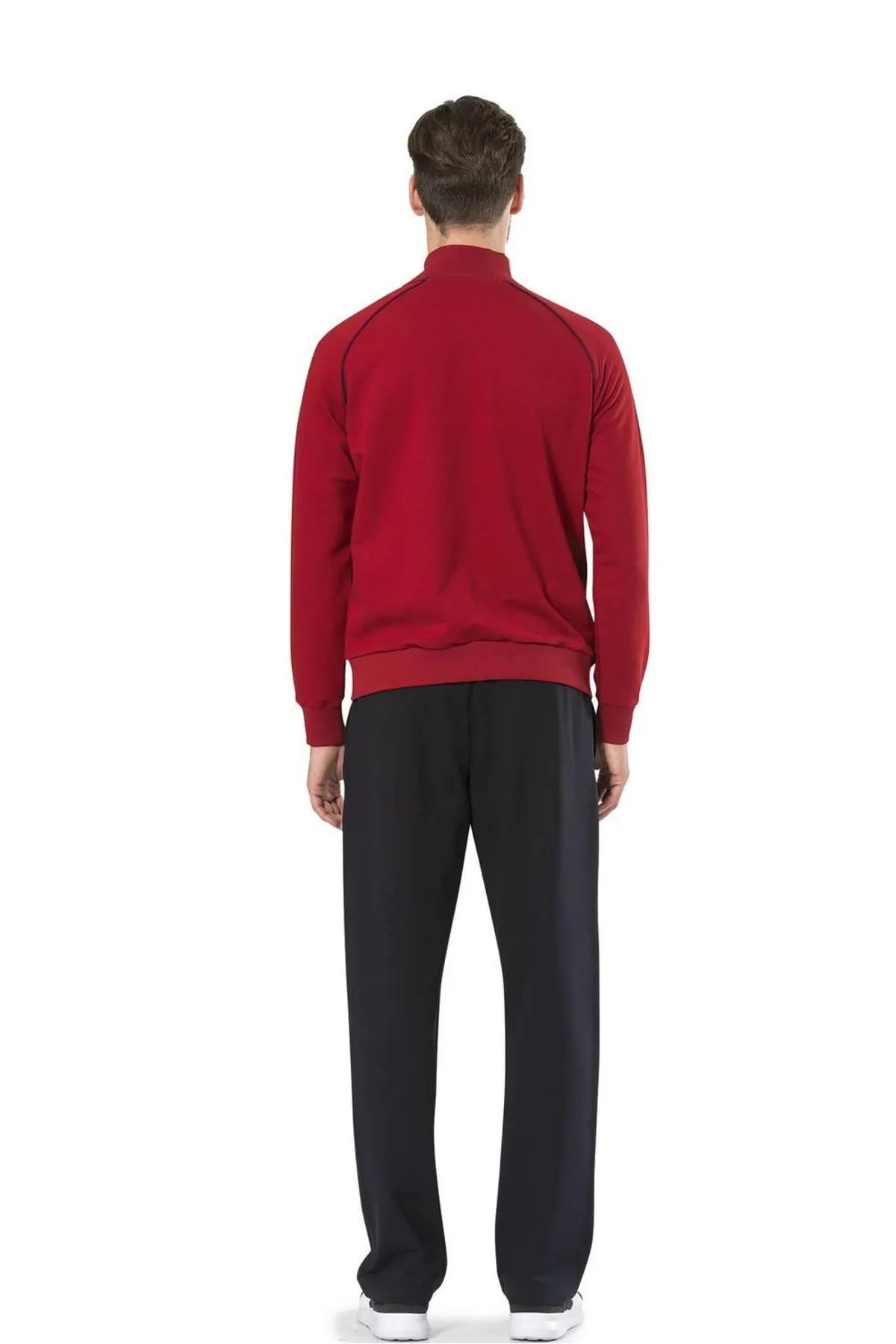 Pierre Cardin 7055 Erkek Uzun Kollu Dik Yaka Eşofman Takımı-Bordo