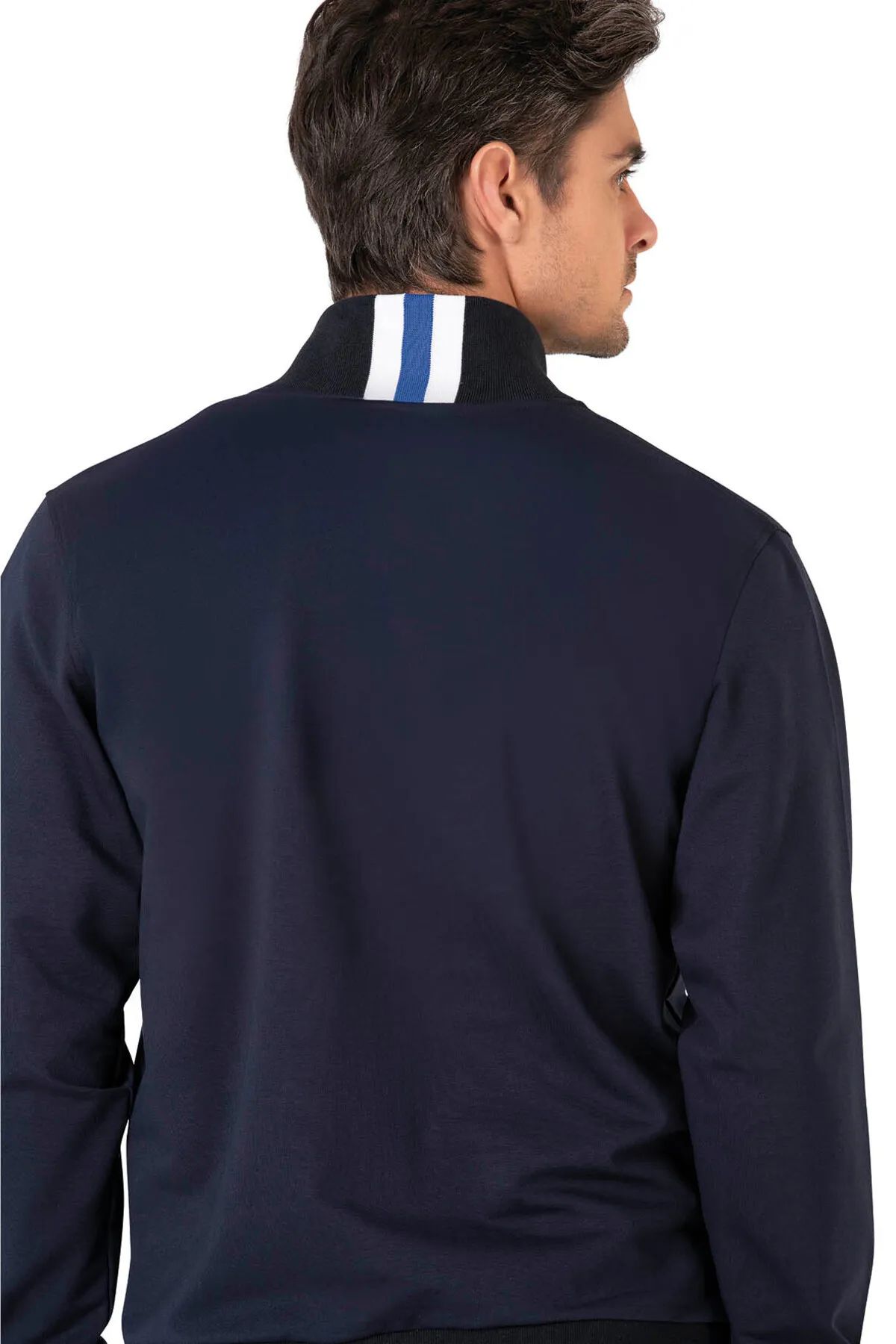 Pierre Cardin 7125 Erkek Uzun Kollu Dik Yaka Eşofman Takımı-Lacivert