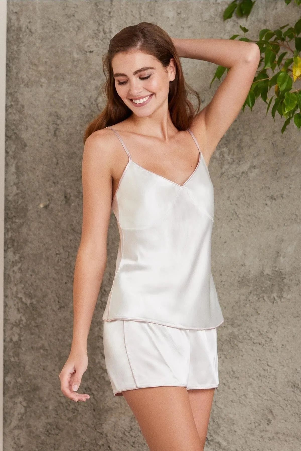 Pierre Cardin 7200 Kadın Saten 4lü Çeyiz Seti-Ekru