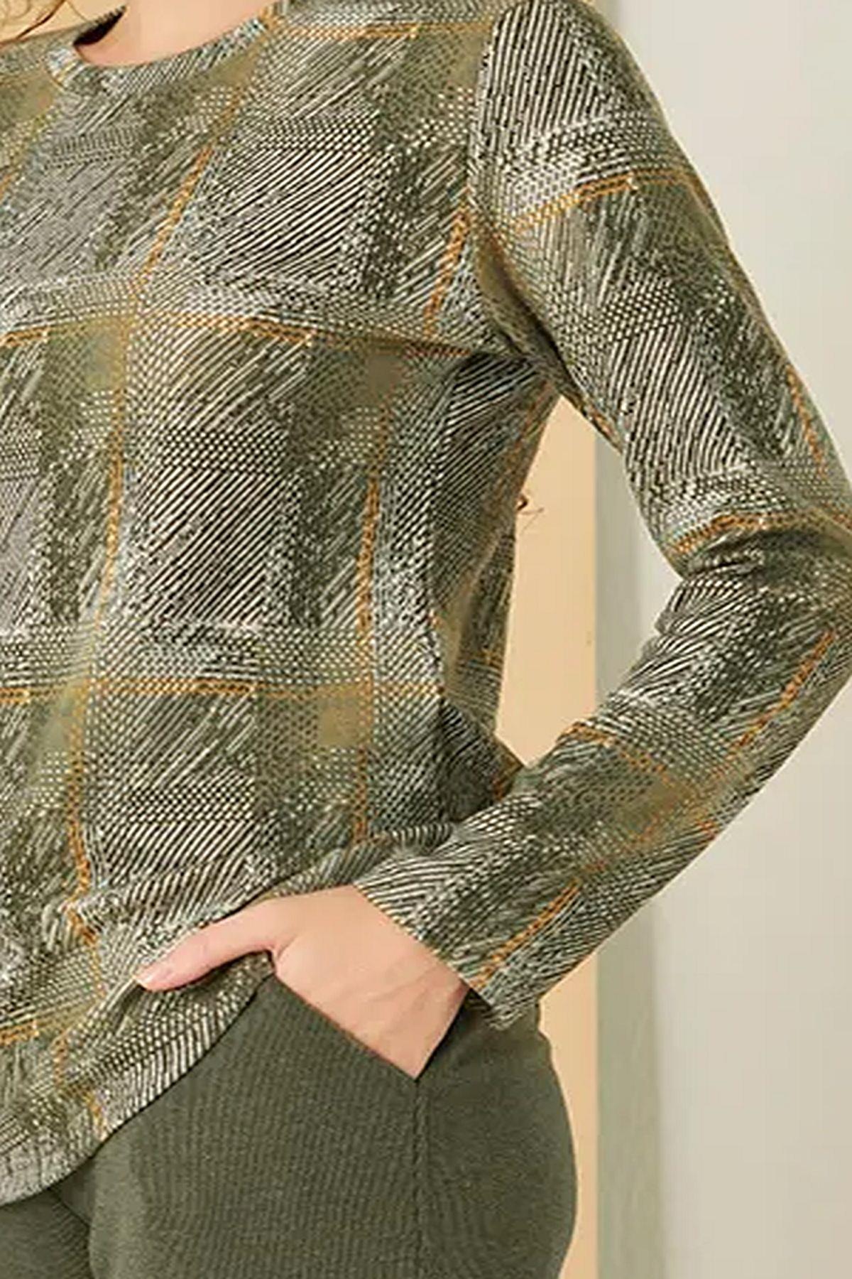 Polat 3103 Rozalinda Kadın Uzun Kollu Pijama Takımı-Yeşil