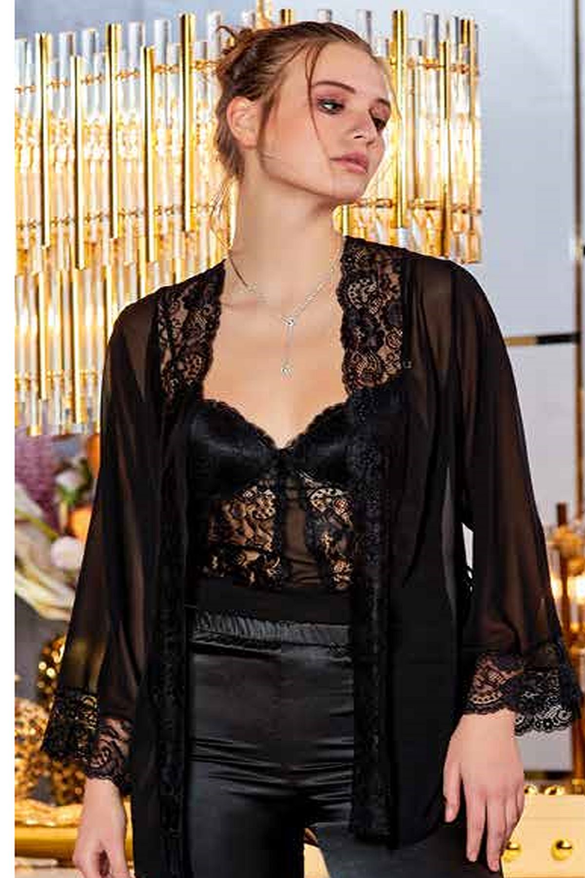 Saten Büstiyerli 3lü Set