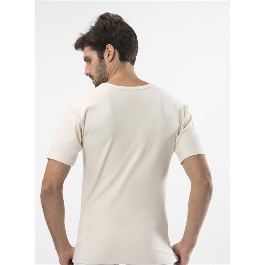 Türen 106 İnterlok O Yaka Erkek Fanila-KREM