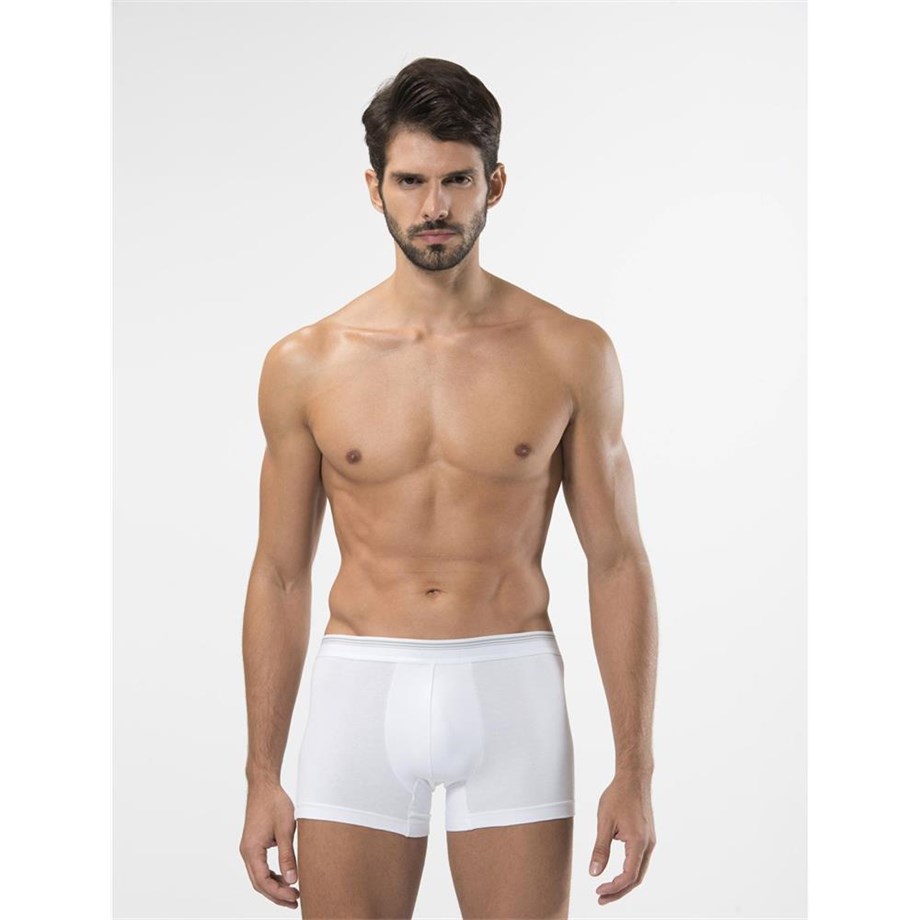 Türen 126 Likralı Boxer İkili Paket-BEYAZ