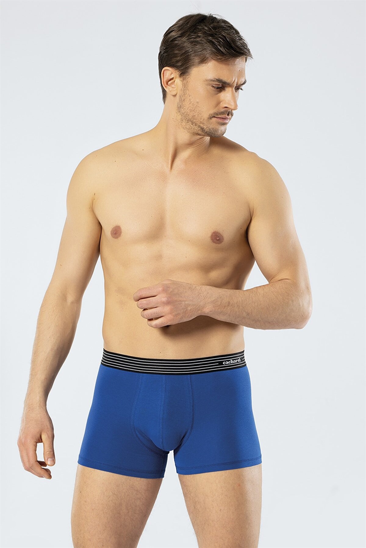 Cacharel 1320 3lü Erkek Boxer-Lacivert&İndigo&Saks