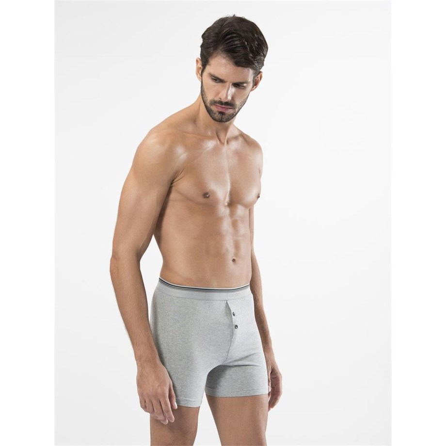 Türen 135 Likralı Düğmeli Boxer  İkili Paket-GRI