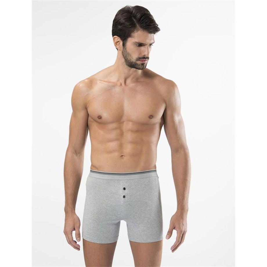 Türen 135 Likralı Düğmeli Boxer  İkili Paket-GRI
