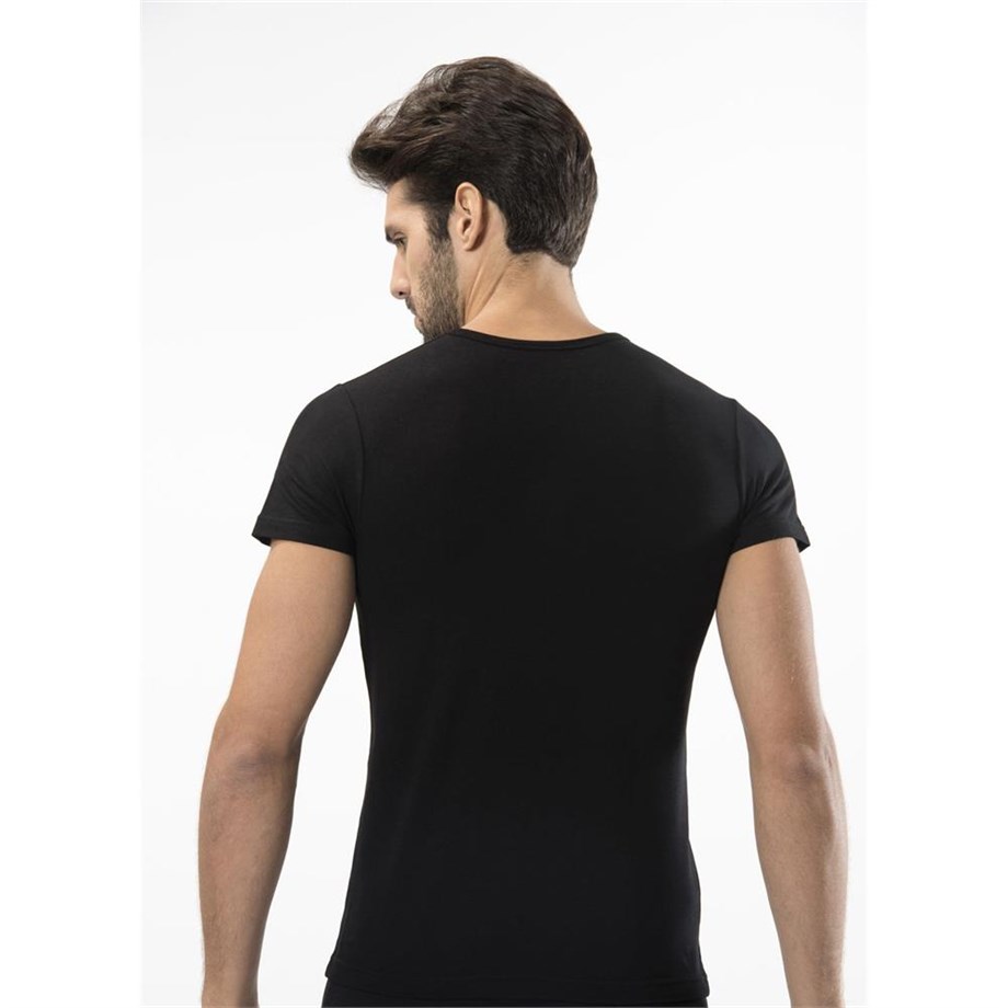 Türen 169 Likralı Erkek T-Shirt-SIYAH