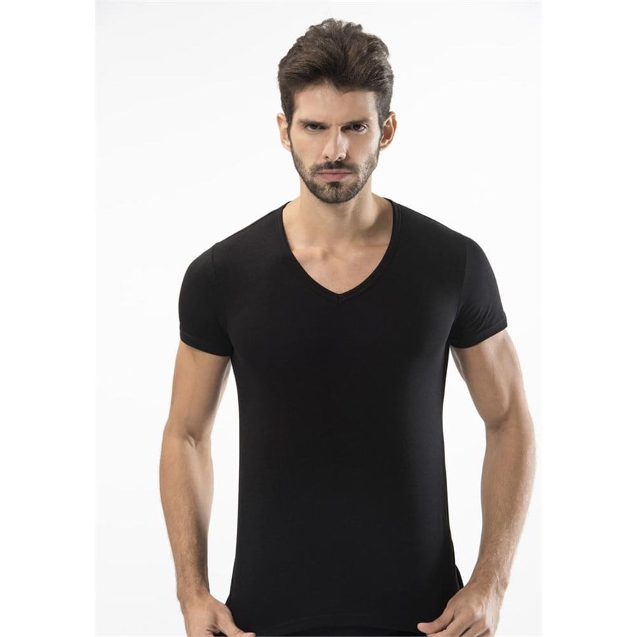 Türen 172 Likralı Erkek T-Shirt-SIYAH