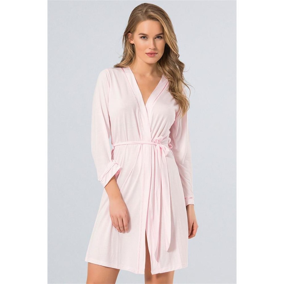 Türen 3164 Düz Sabahlık  - Pembe