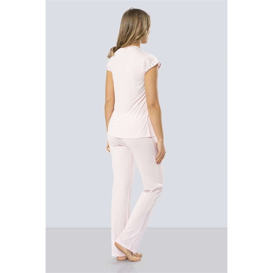 Türen 3199 Dantelli Pijama Takımı  - Pembe