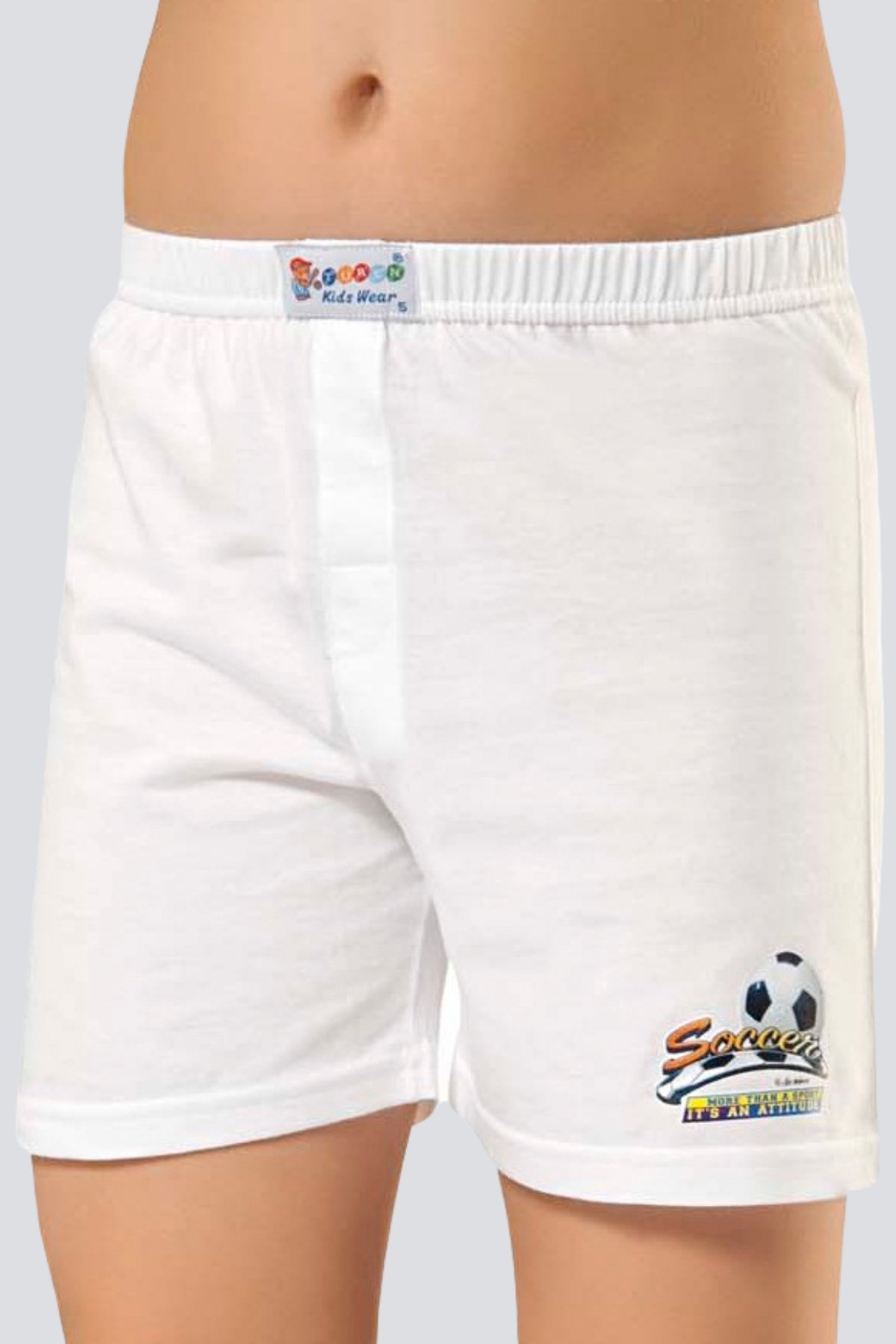 Türen 423 Erkek Çocuk 2li Boxer-Beyaz