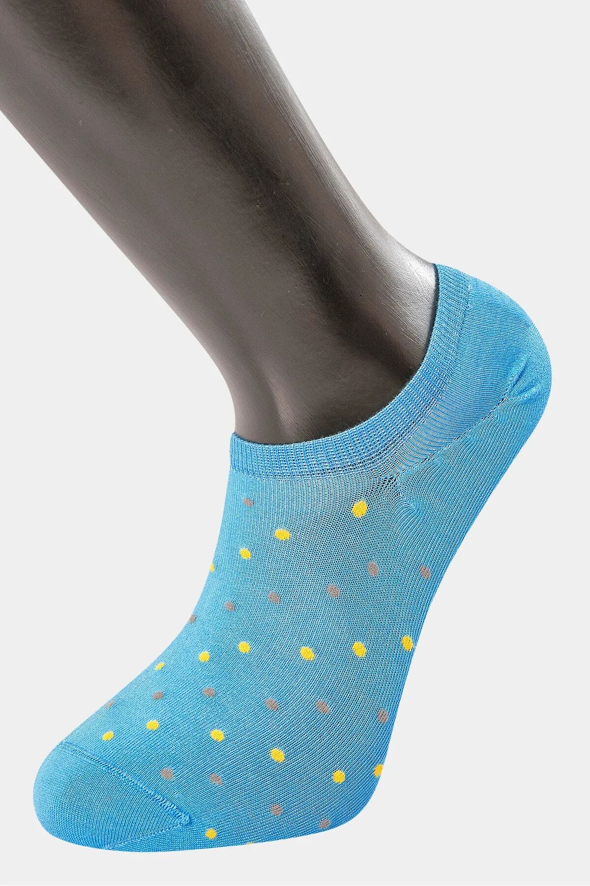 Türen 9005 Erkek Puanlı Sneakers Çorap 6lı Paket-Mavi