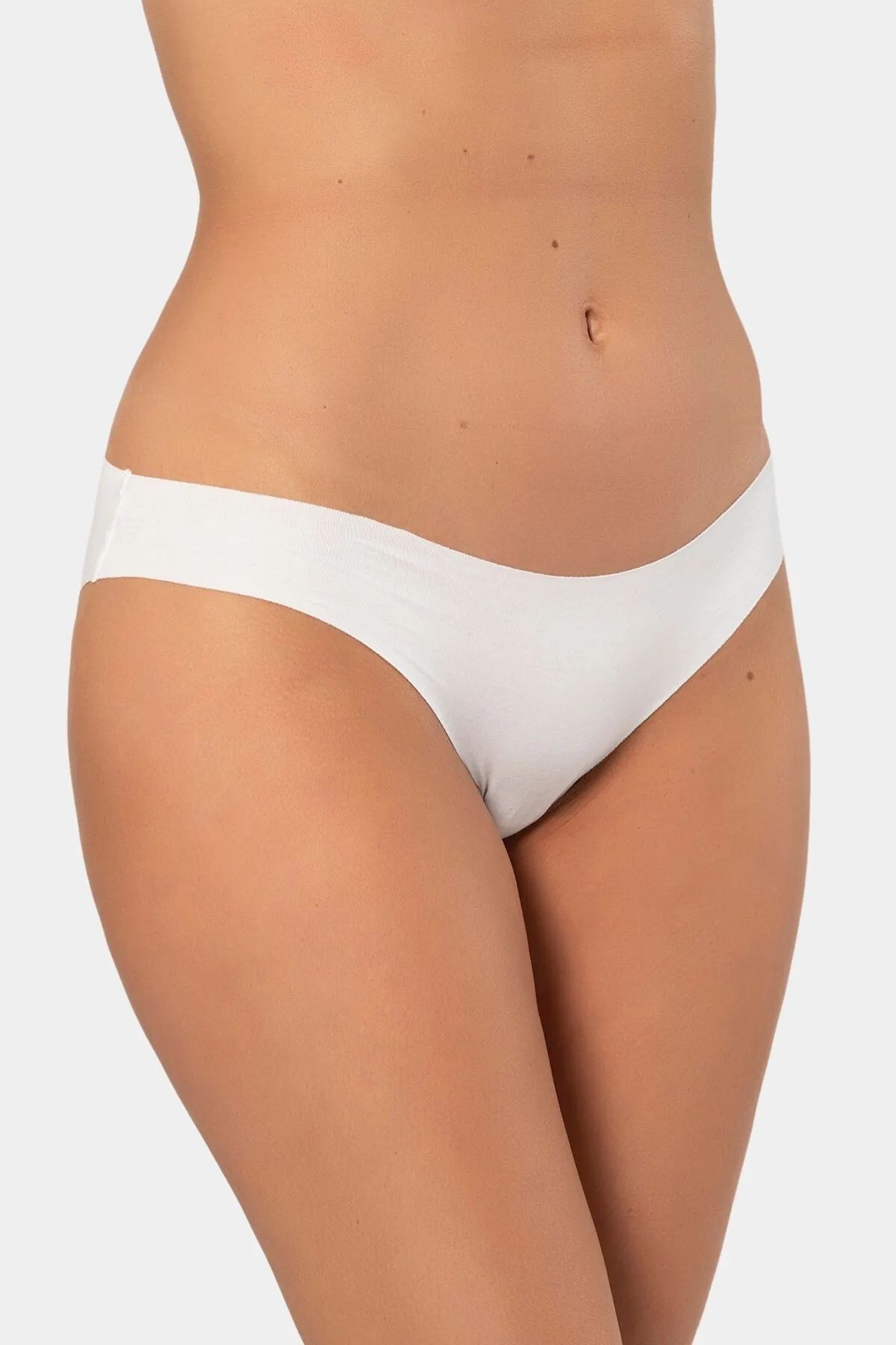 Türen 907 Kadın Lazer Kesim Pamuklu Bikini Külot-Beyaz