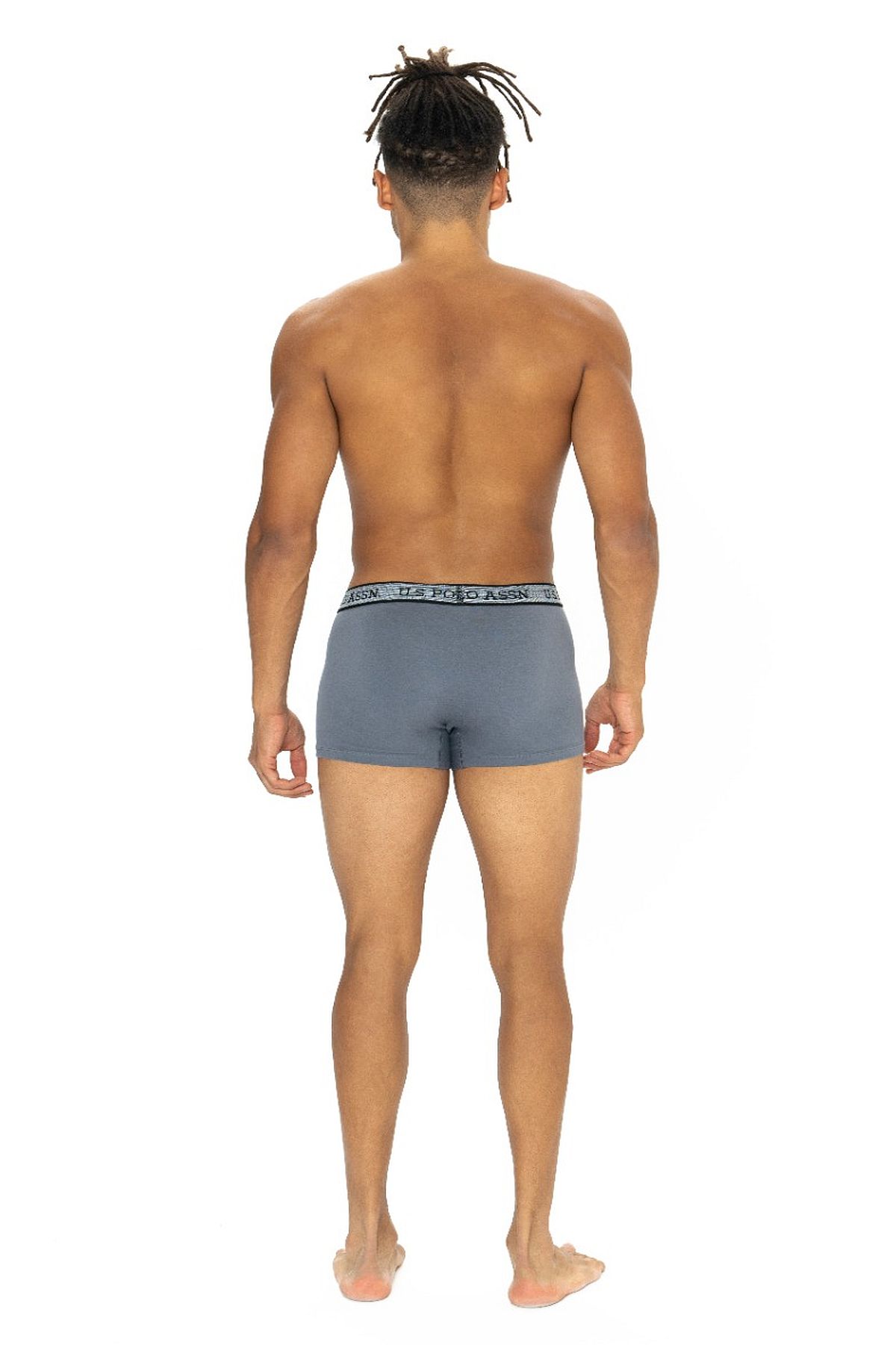 U.s Polo Assn. 80540 Erkek Pamuklu 3lü Boxer-Bordo&Siyah&Antrasitmelanj