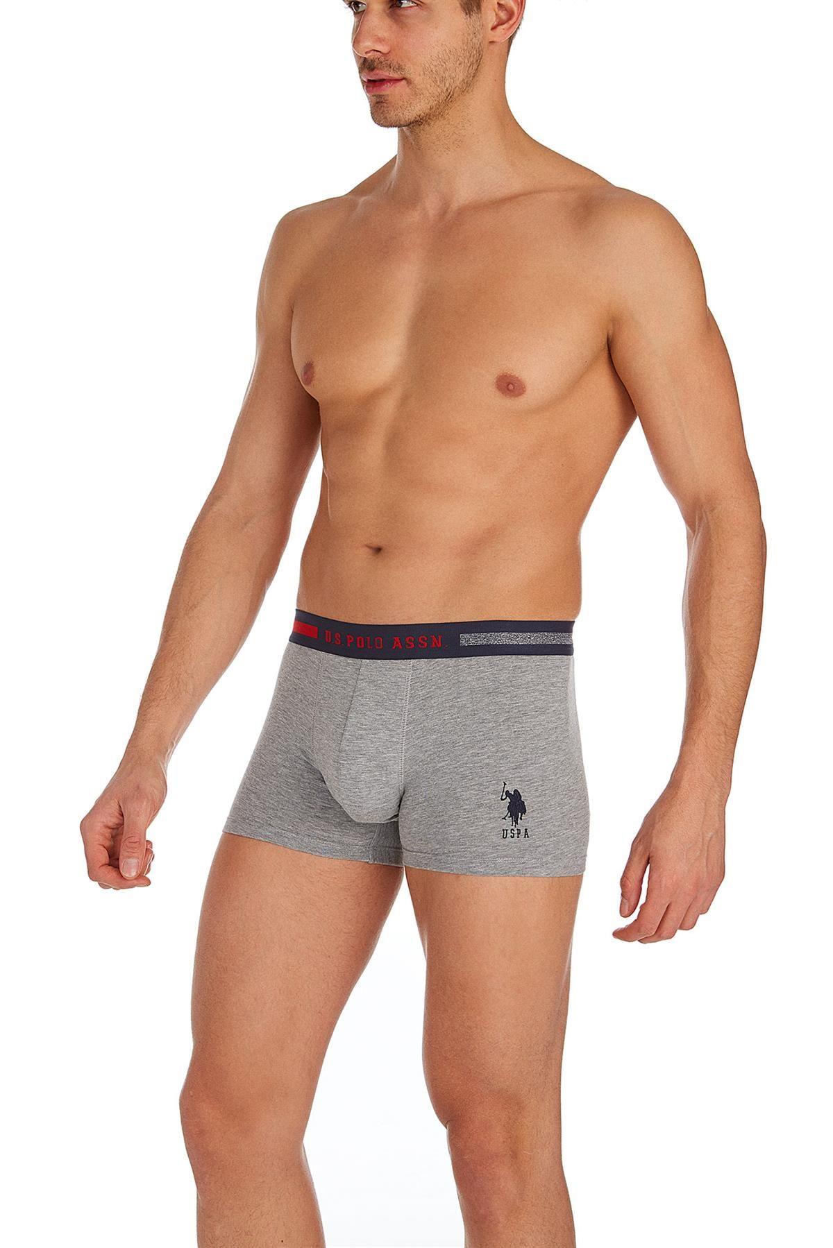 U.s Polo Assn. 90004 Erkek Battal 3lü Boxer-Lacivert&Grimelanj&Beyaz