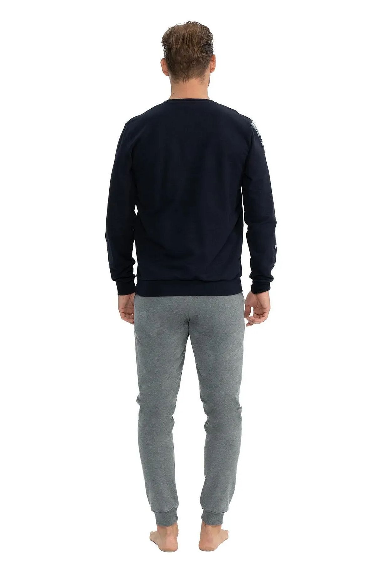 U.s Polo Assn. 18820 Erkek Uzun Kollu Yuvarlak Yaka Paçası Lastikli Rahat Ev Giyim-Lacivert