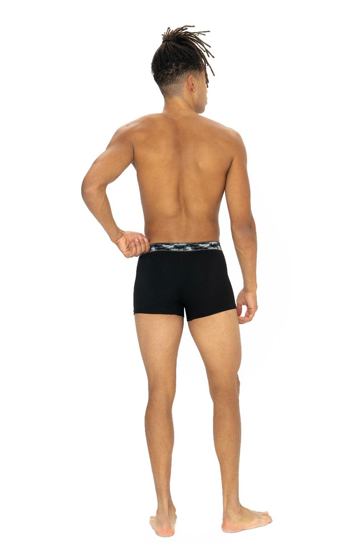 U.s Polo Assn. 80542 Erkek Pamuklu 3lü Boxer-Siyah&Antrasit&Baskılı